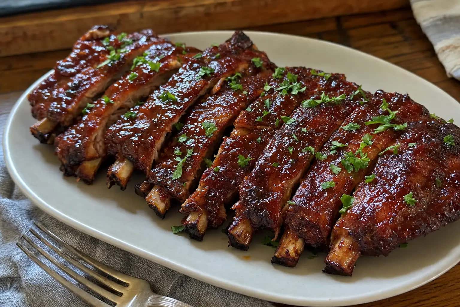 Oven-Baked BBQ Pork Ribs: baby back ribs in the oven — Main Course recipe | Afoodrink