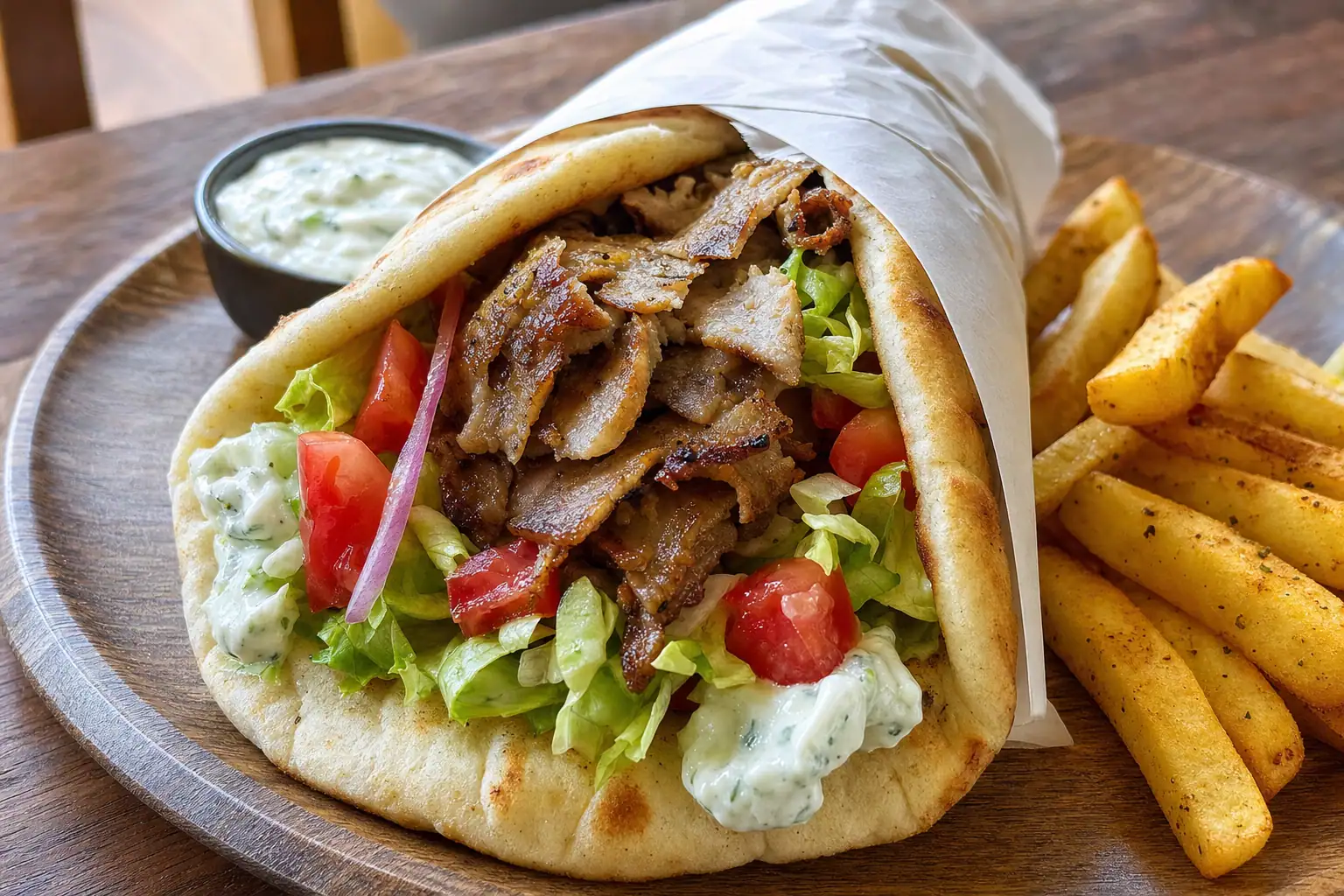 Homemade Gyros with Tzatziki: gyro — Dinner recipe | Afoodrink