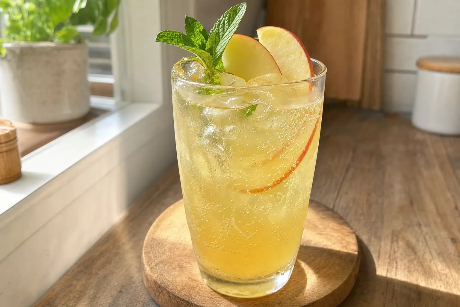 Apple Spritz: apple cider spritz cocktail — Drinks recipe | Afoodrink
