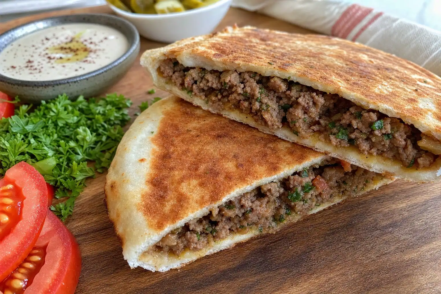 Arayes (Crisp Meat-Stuffed Pita): Dinner — Sandwiches recipe | Afoodrink