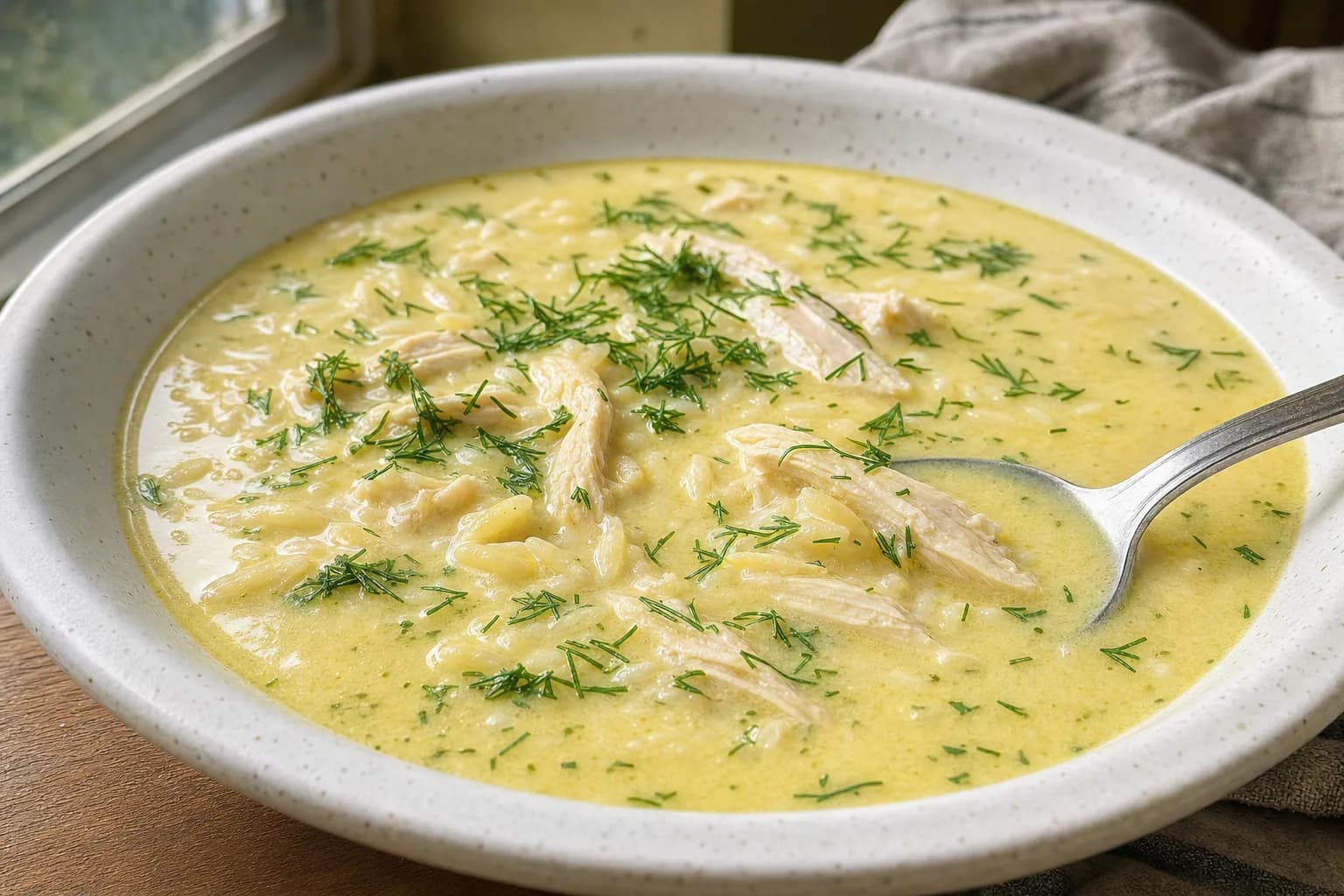 Avgolemono Soup: Greek lemon chicken soup with rice — Soup Recipes recipe | Afoodrink