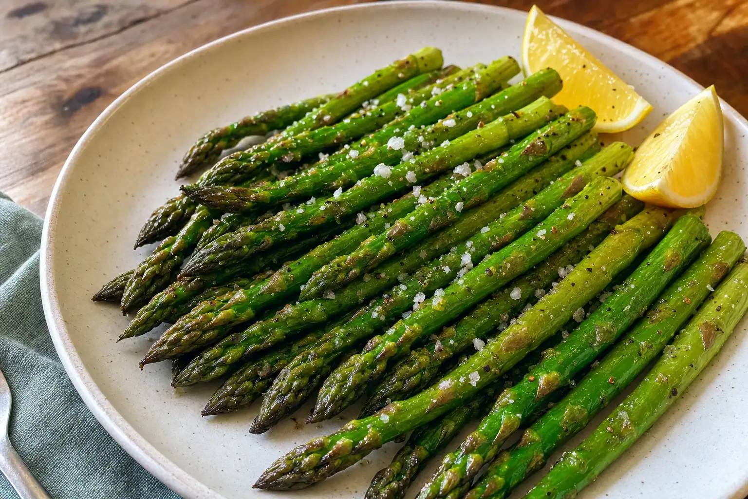 Baked Asparagus: oven baked asparagus with lemon — Salads & sides recipe | Afoodrink