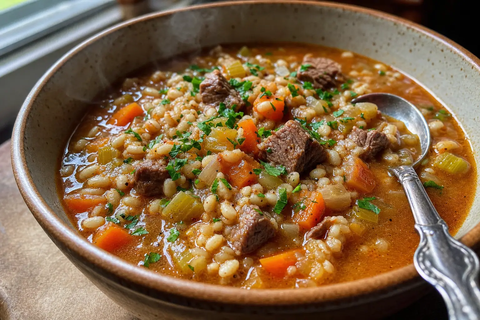 Beef Barley Soup: Dinner — Soup Recipes recipe | Afoodrink