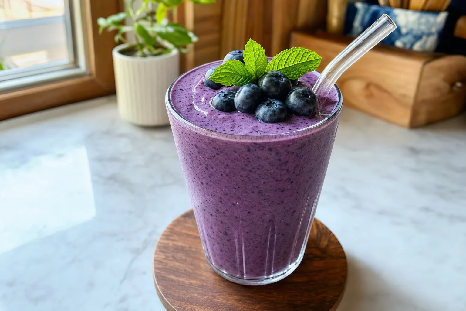 Blueberry Smoothie: easy blueberry smoothie with yogurt — Drinks recipe | Afoodrink