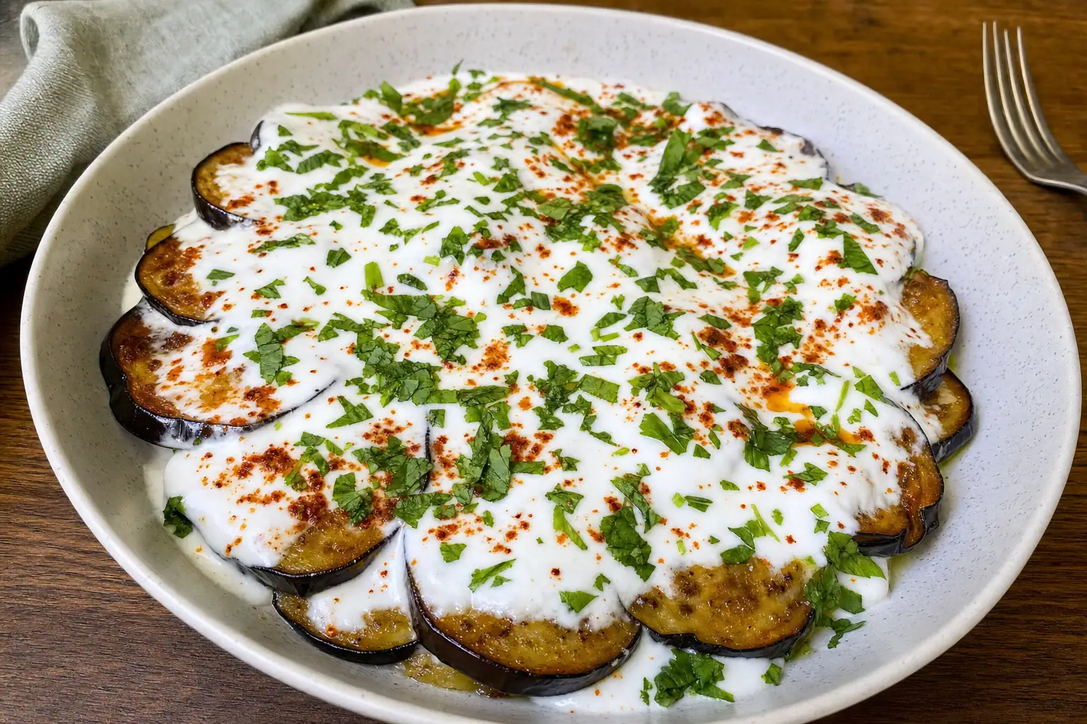 Borani Banjan: Afghan eggplant with yogurt — Vegetarian Recipes recipe | Afoodrink