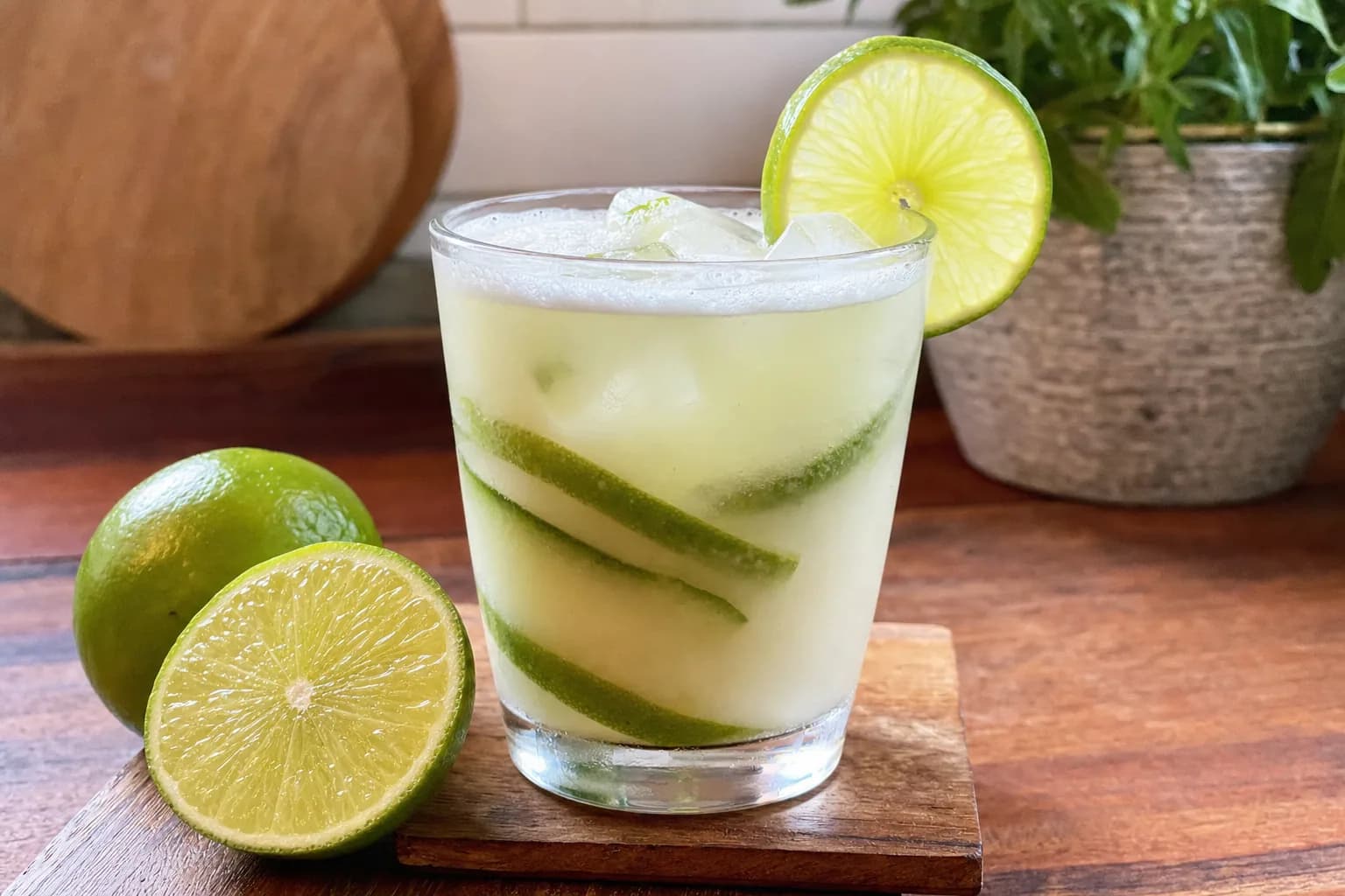 Brazilian Lemonade: Brazilian limeade with condensed milk — Drinks recipe | Afoodrink