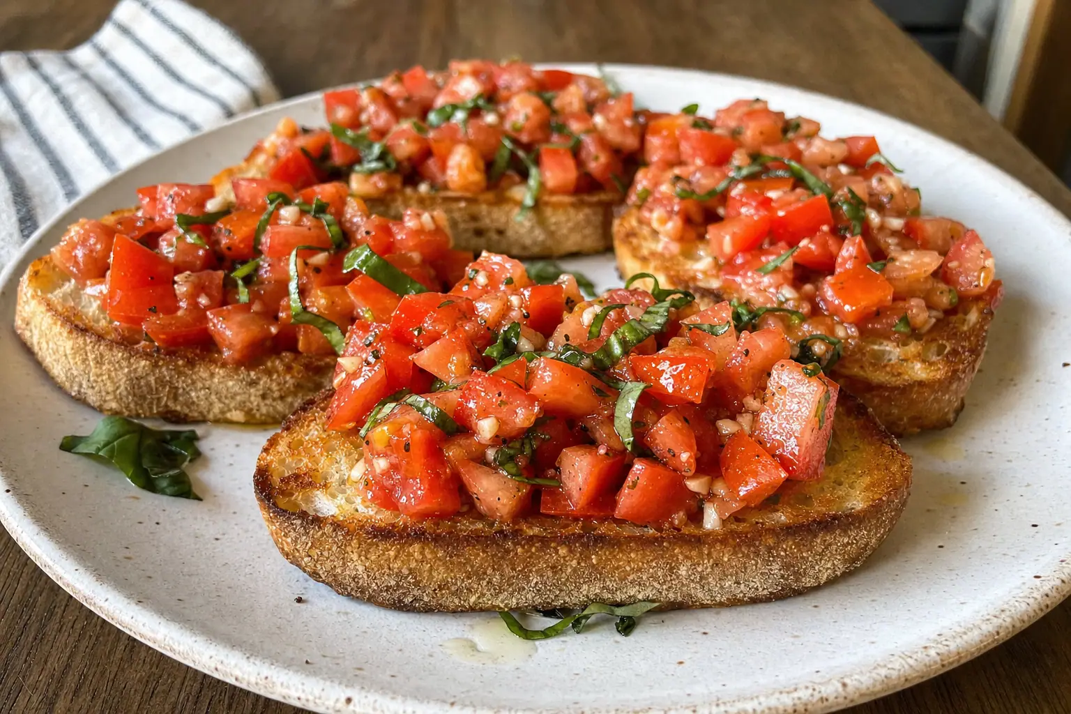 Classic Tomato Bruschetta: easy Italian bruschetta appetizer — Snacks recipe | Afoodrink