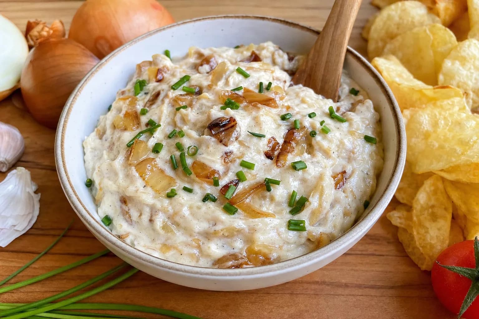 Caramelized Onion Dip: homemade caramelized onion dip — Appetizers recipe | Afoodrink