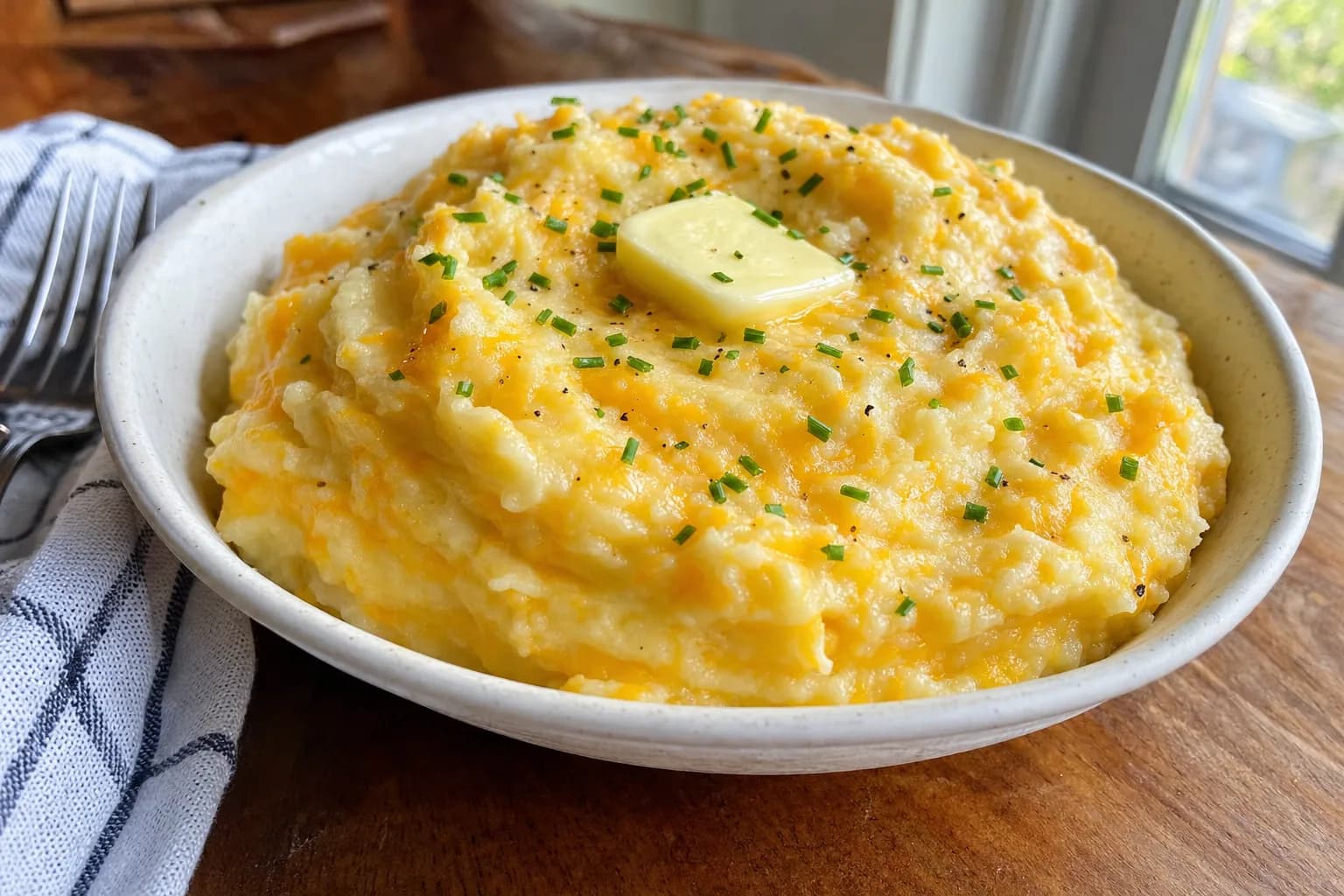 Cheddar Mashed Potatoes: creamy cheddar mashed potatoes — Side Dishes recipe | Afoodrink