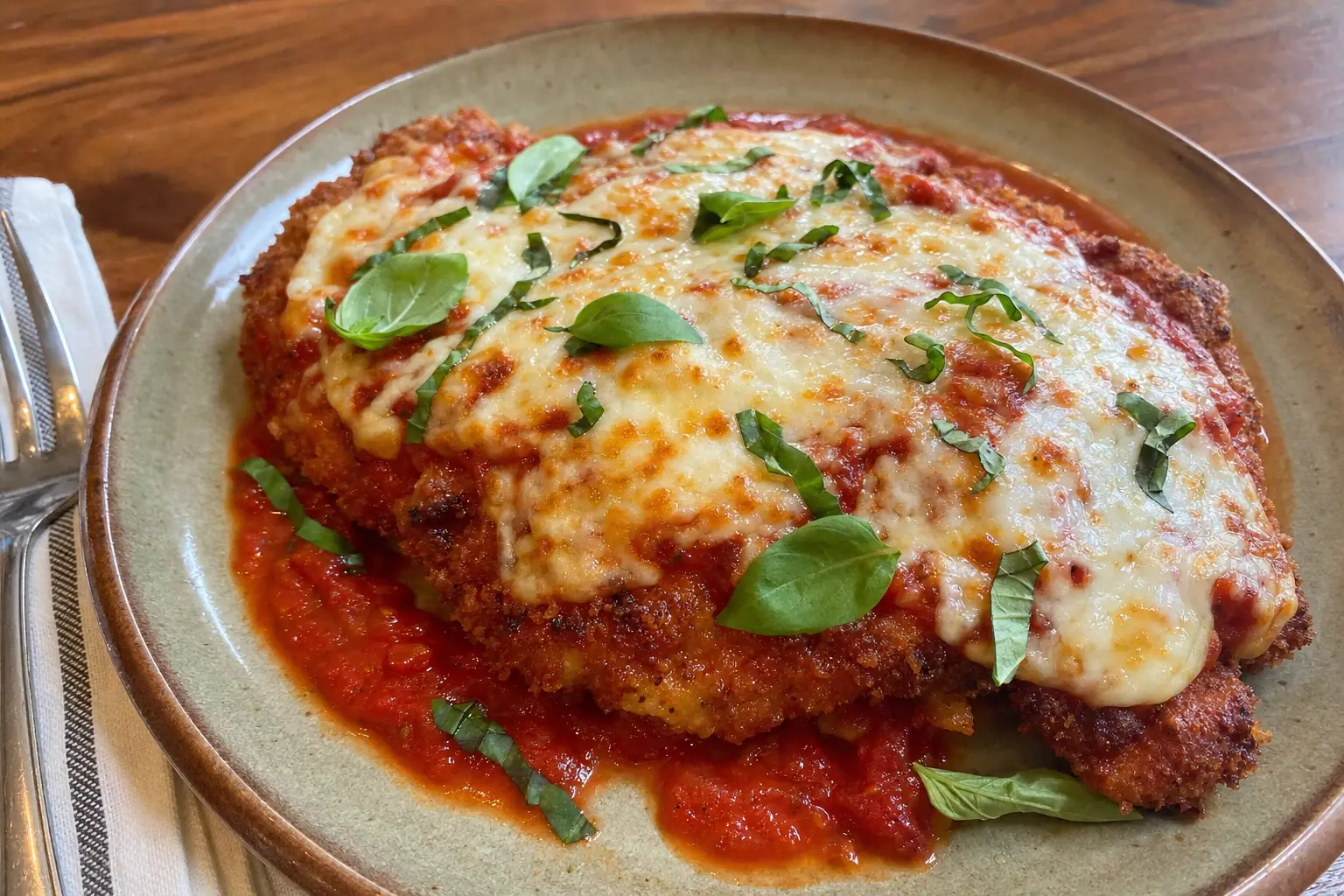 Chicken Parm: chicken Parmesan with mozzarella — Dinner recipe | Afoodrink