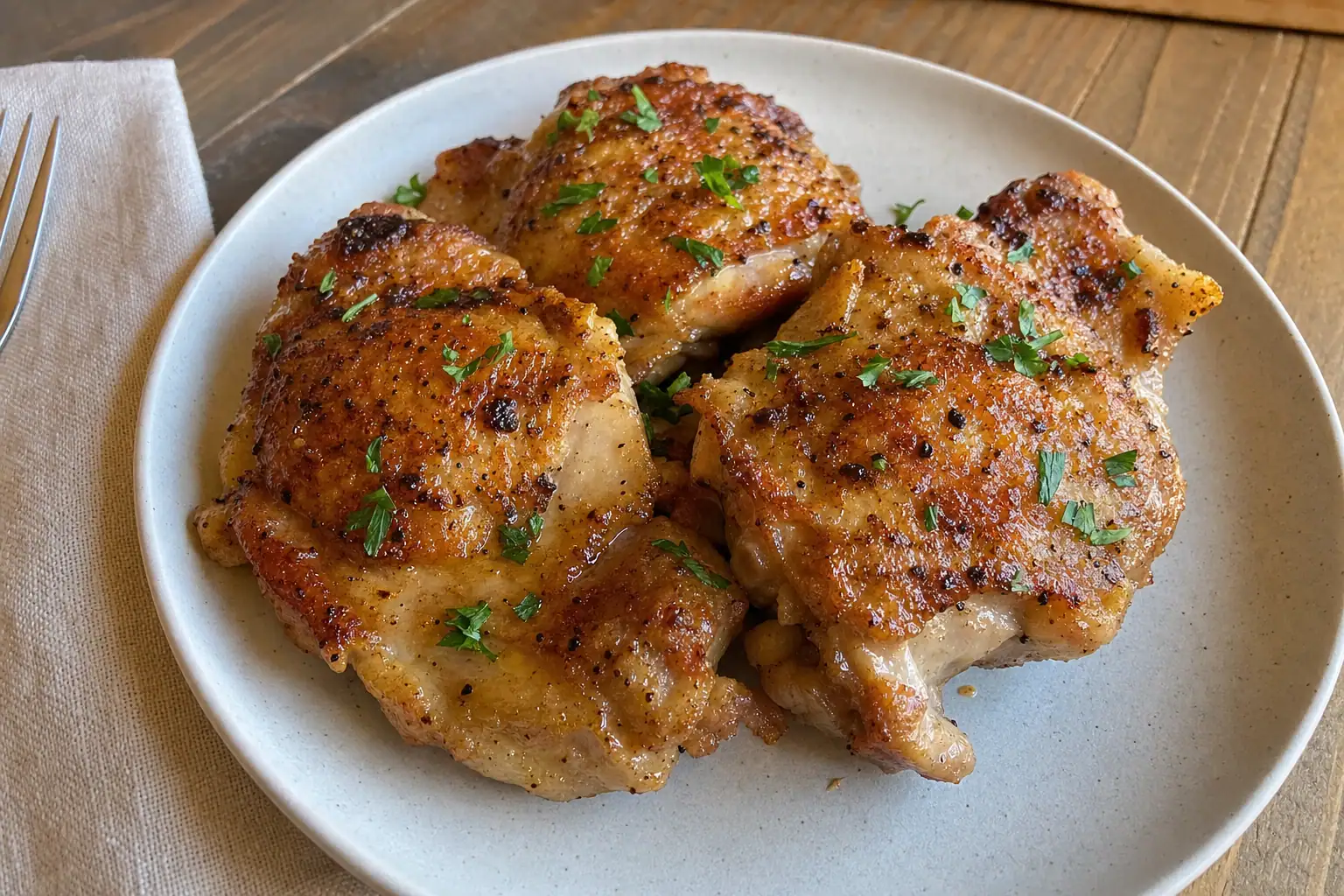 Crispy Oven-Baked Chicken Thighs: bone-in skin-on chicken thighs — Dinner recipe | Afoodrink