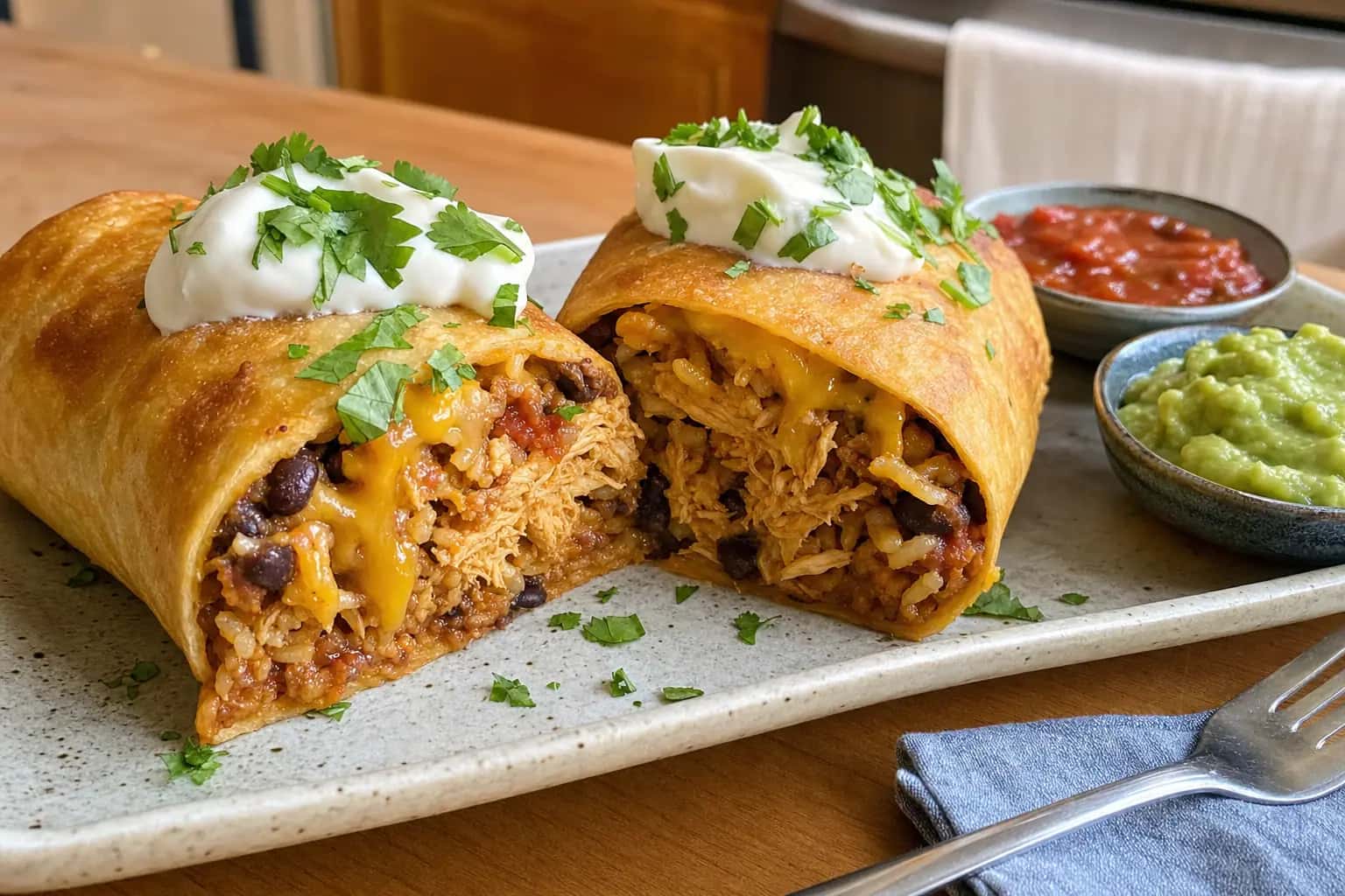 Crispy Baked Chicken Chimichangas: chimichanga — Main Course recipe | Afoodrink