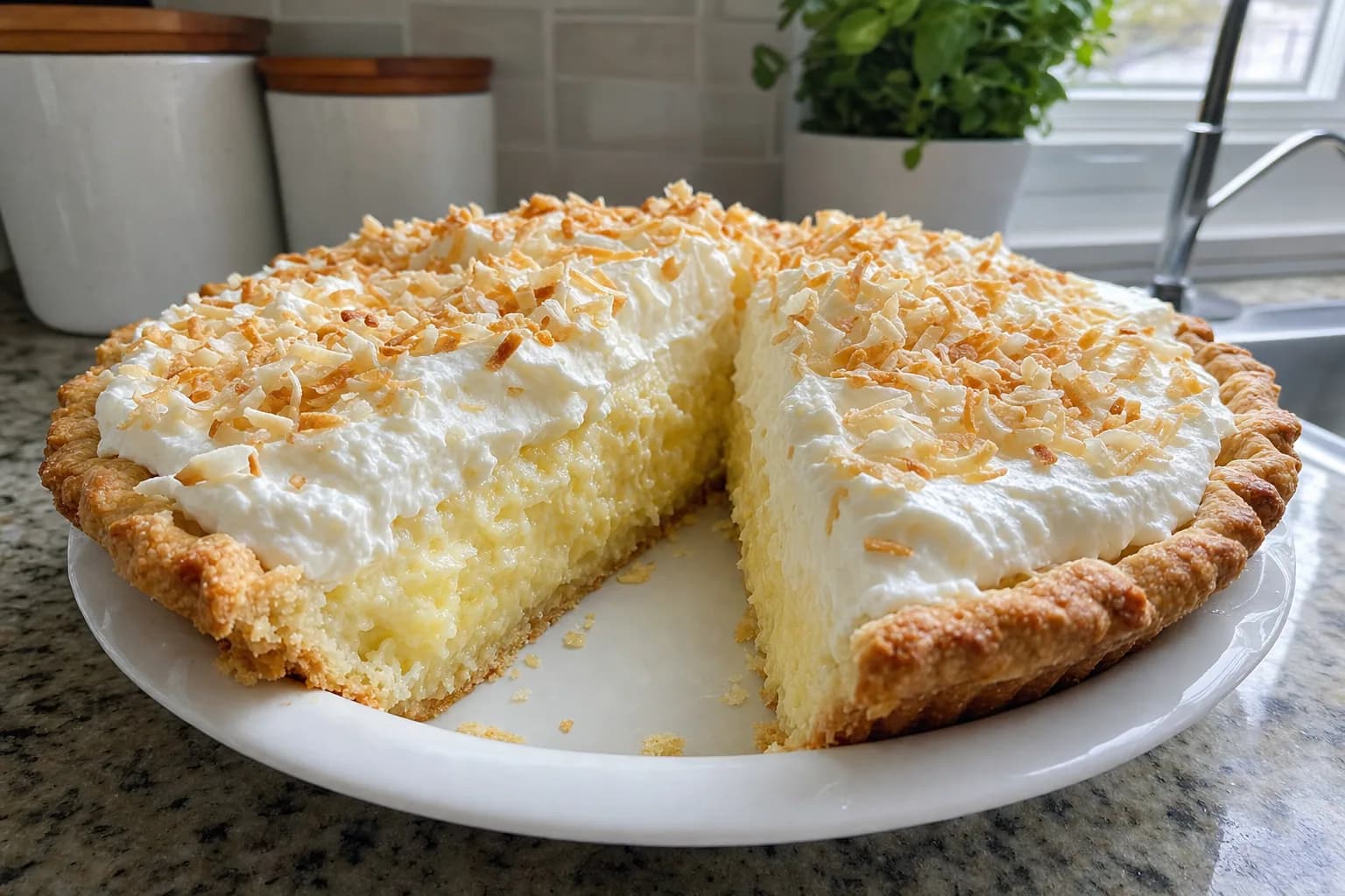 Coconut Cream Pie: homemade coconut custard pie — Desserts recipe | Afoodrink