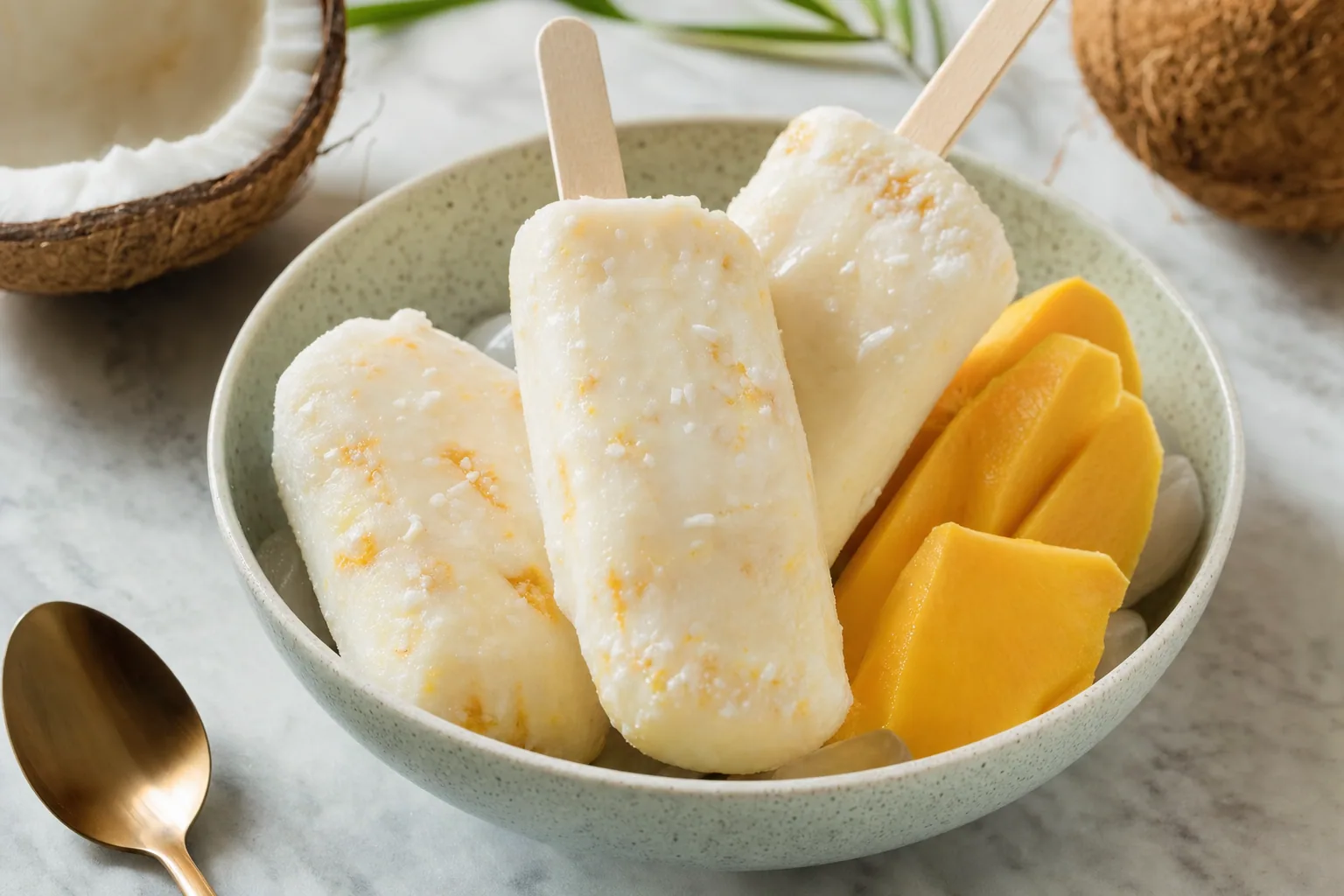 Coconut Popsicles: homemade coconut popsicles — Desserts recipe | Afoodrink
