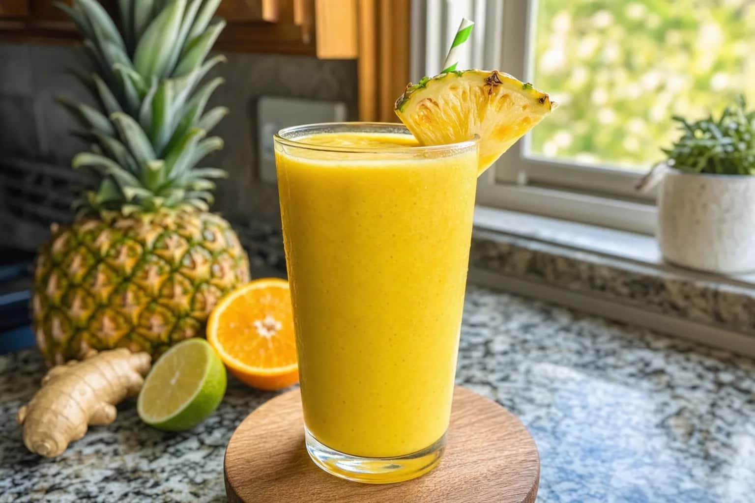 Craving Pineapple Smoothie: pineapple banana smoothie with Greek yogurt — Drinks recipe | Afoodrink