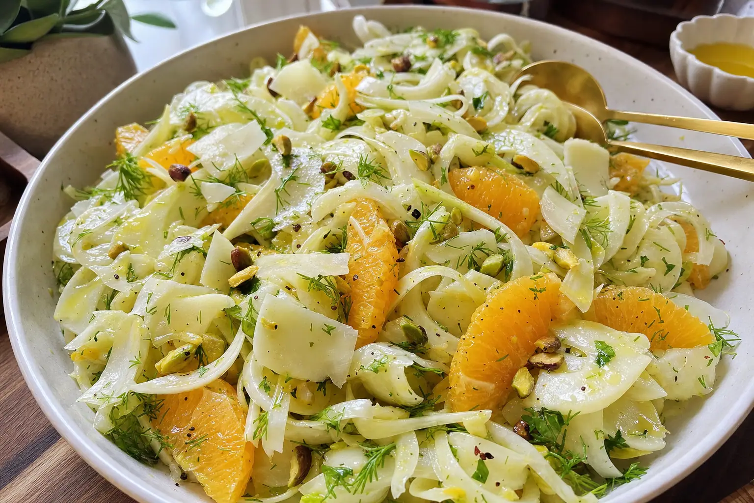Crisp Fennel Salad with Orange and Lemon Dressing: raw fennel salad with orange — Salads & sides recipe | Afoodrink