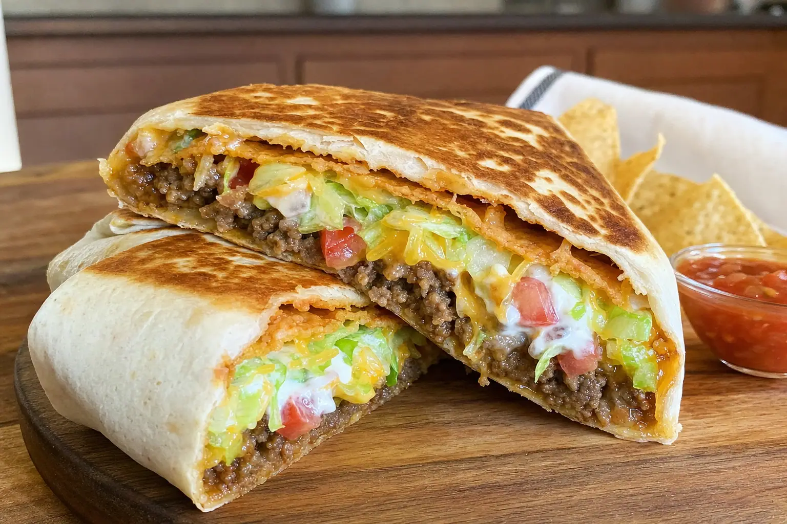 Crunchwrap Supreme: copycat crunchwrap supreme with beef — Dinner recipe | Afoodrink