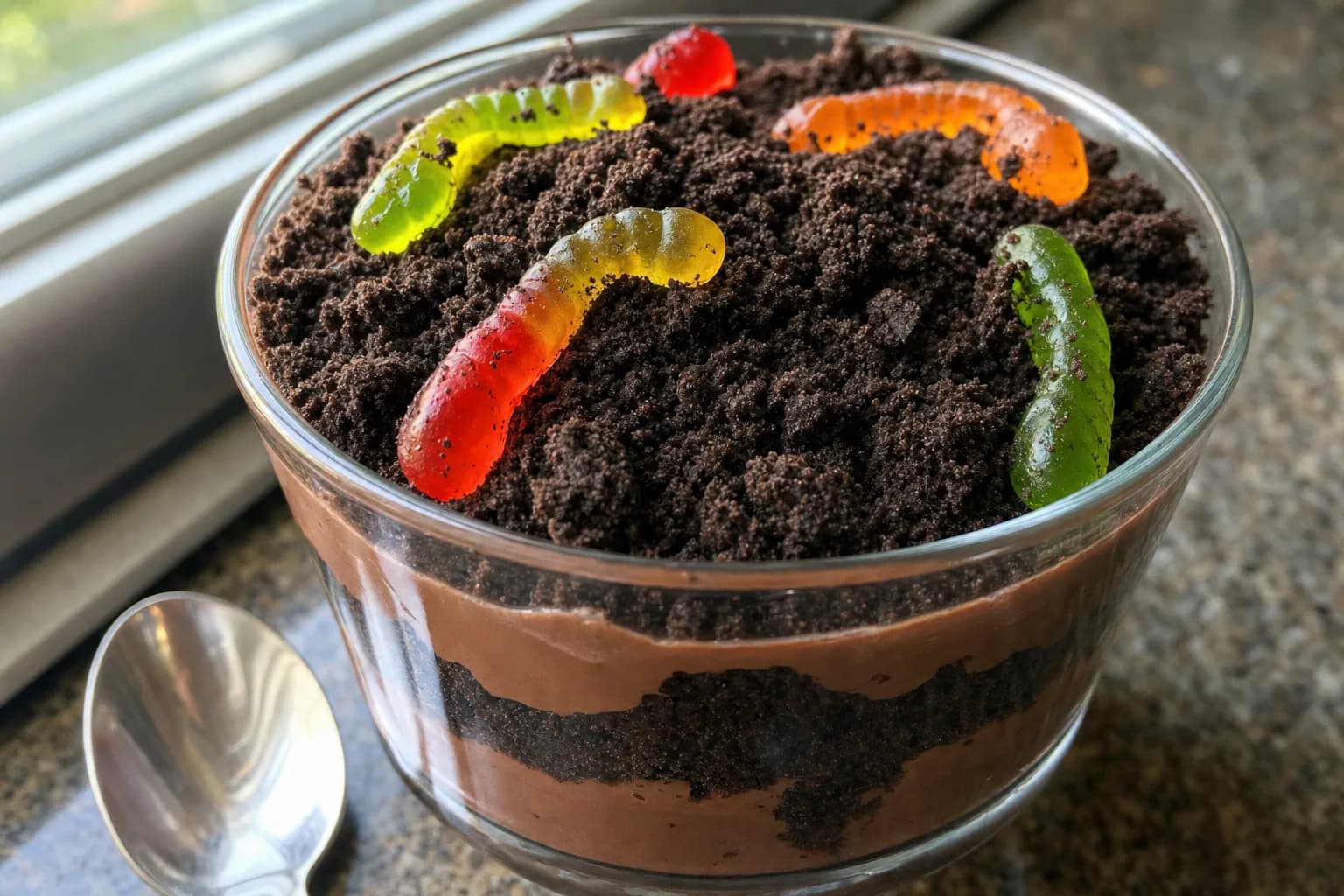 Dirt Pudding: Oreo dirt pudding with gummy worms — Desserts recipe | Afoodrink