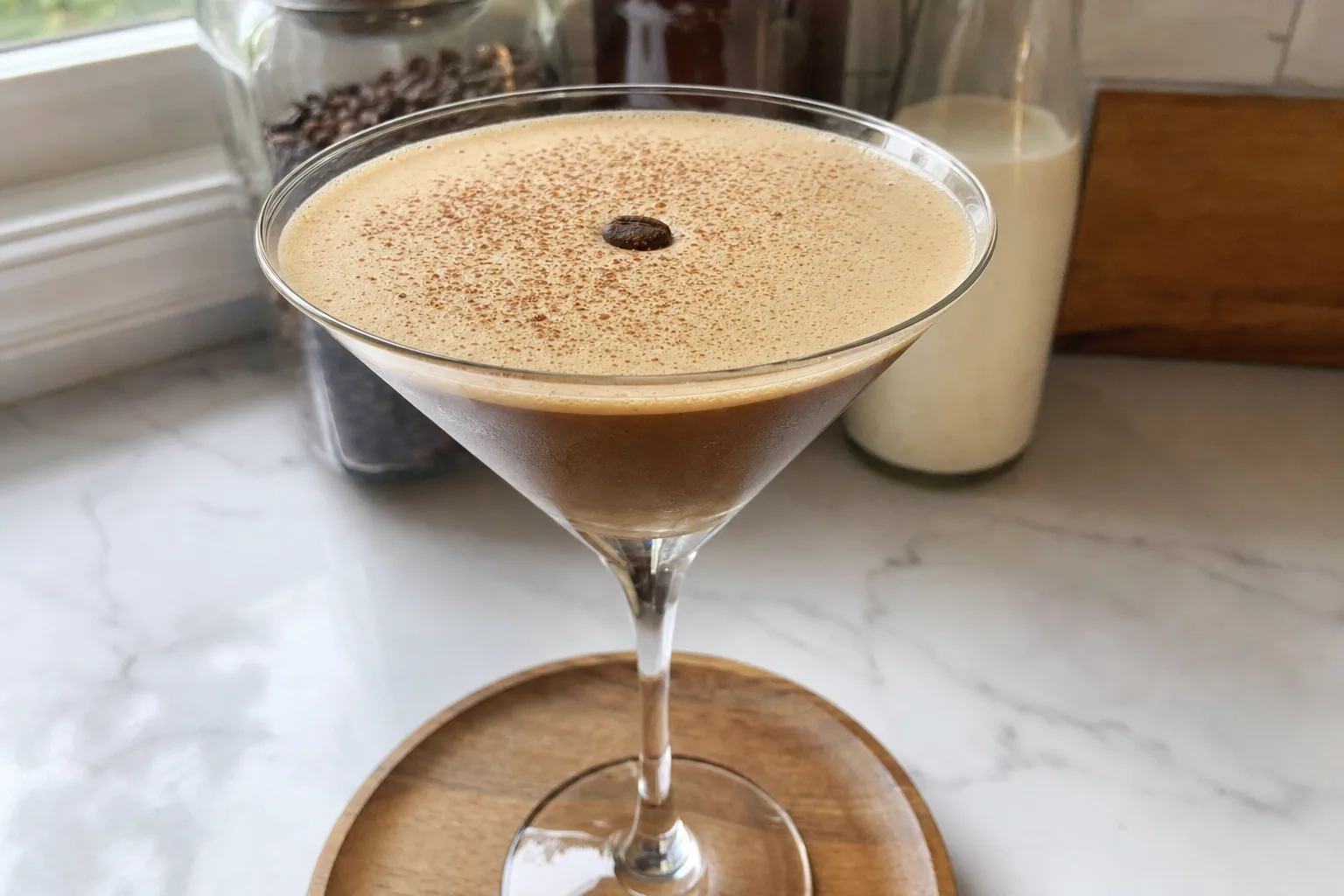 Espresso Eggnog Martini: holiday espresso eggnog martini — Drinks recipe | Afoodrink