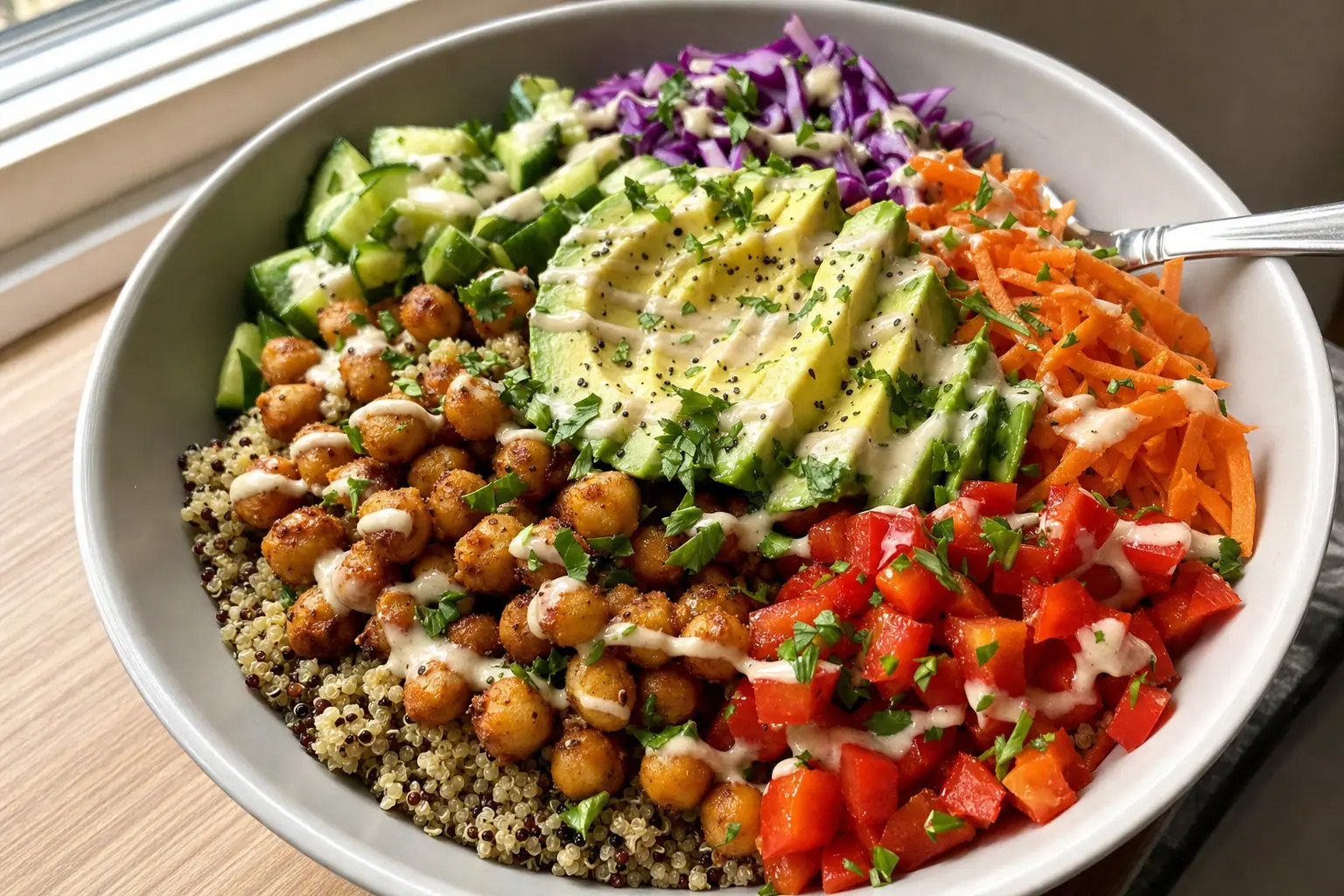 Feel-Good Lunch Ideas: Lemon-Tahini Chickpea Quinoa Bowls: healthy quinoa lunch bowls for meal prep — Whole Grain recipe | A…