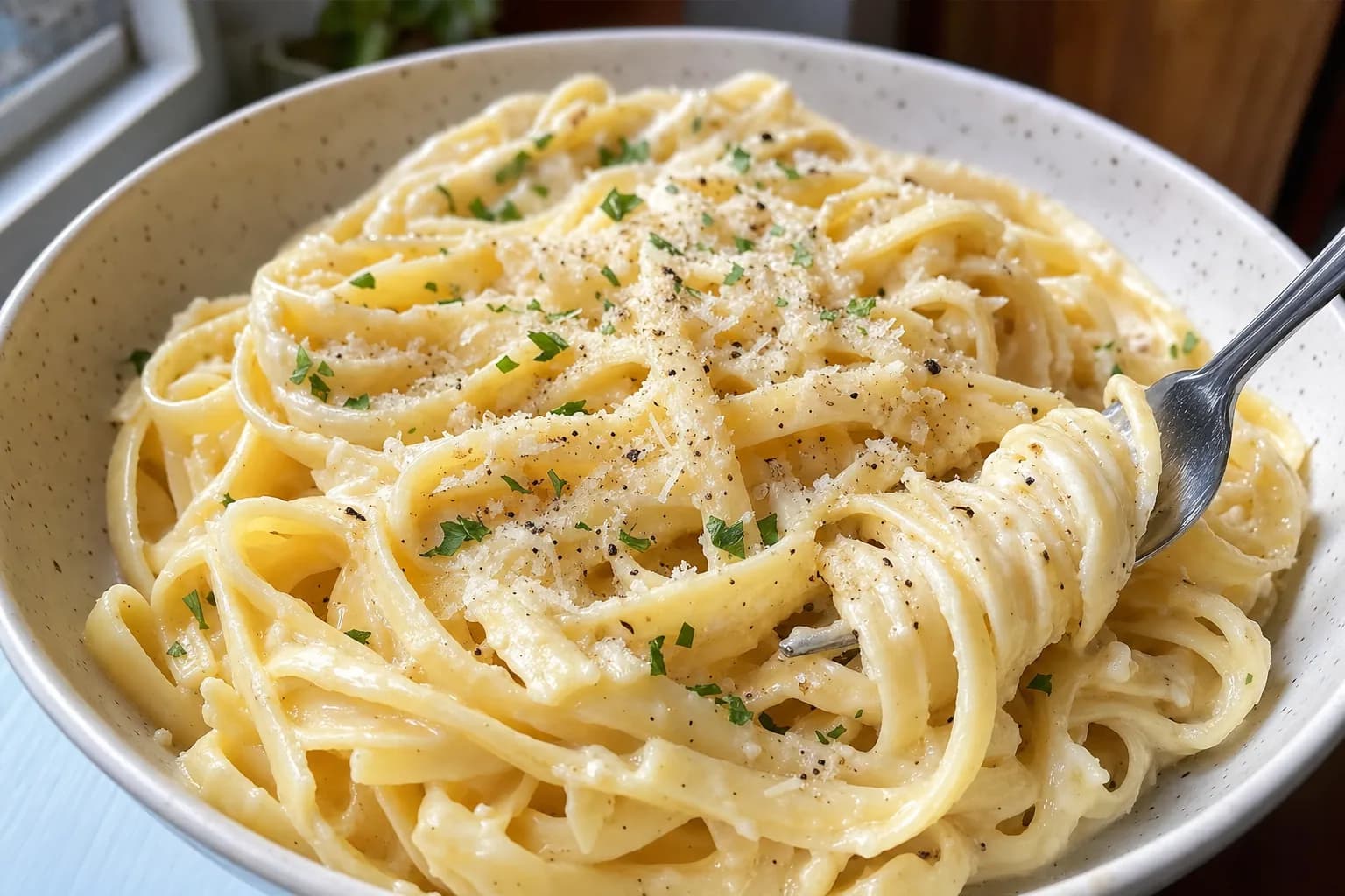 Fettuccine Alfredo: classic fettuccine alfredo without cream — Dinner recipe | Afoodrink