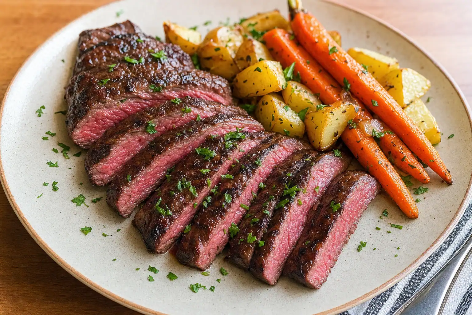 Pan-Seared Flat Iron Steak with Garlic Herb Butter: easy flat iron steak dinner — Dinner recipe | Afoodrink