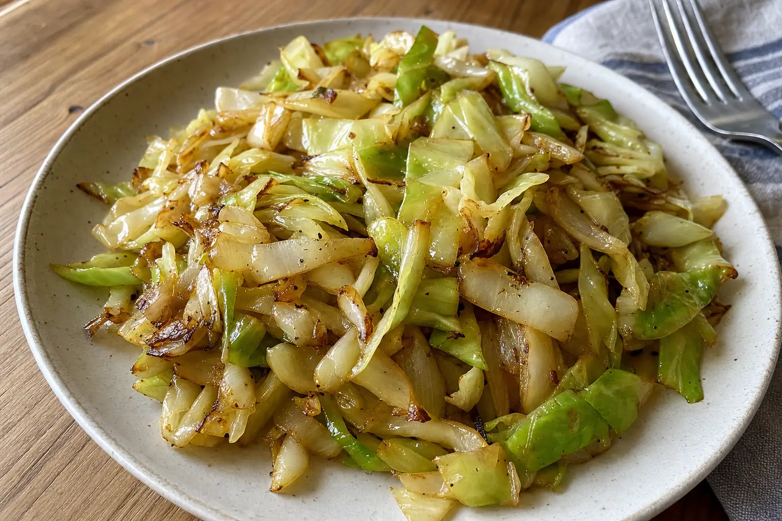 Fried Cabbage: easy fried cabbage with bacon — Salads & sides recipe | Afoodrink