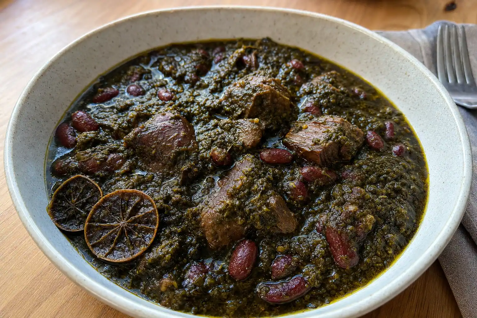 Ghormeh Sabzi: Persian herb stew with kidney beans — Dinner recipe | Afoodrink