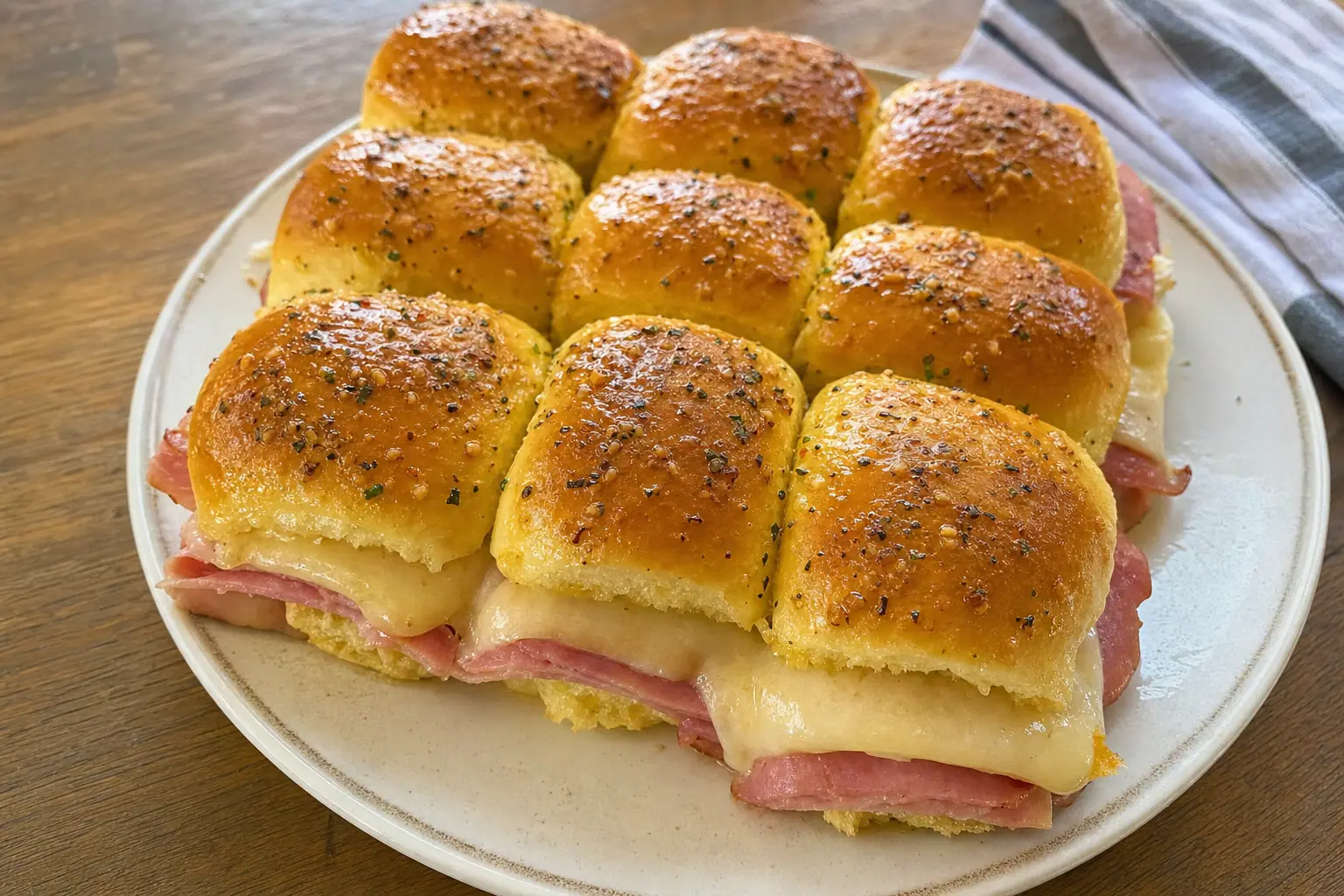 Ham and Cheese Sliders: easy ham and cheese sliders on Hawaiian rolls — Snacks recipe | Afoodrink