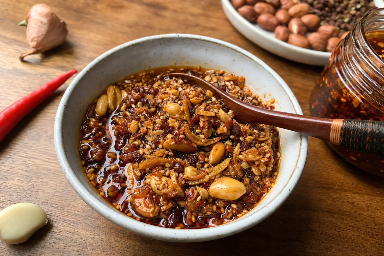 Homemade Chili Crisp: homemade chili oil crisp with garlic — Vegan Recipes recipe | Afoodrink