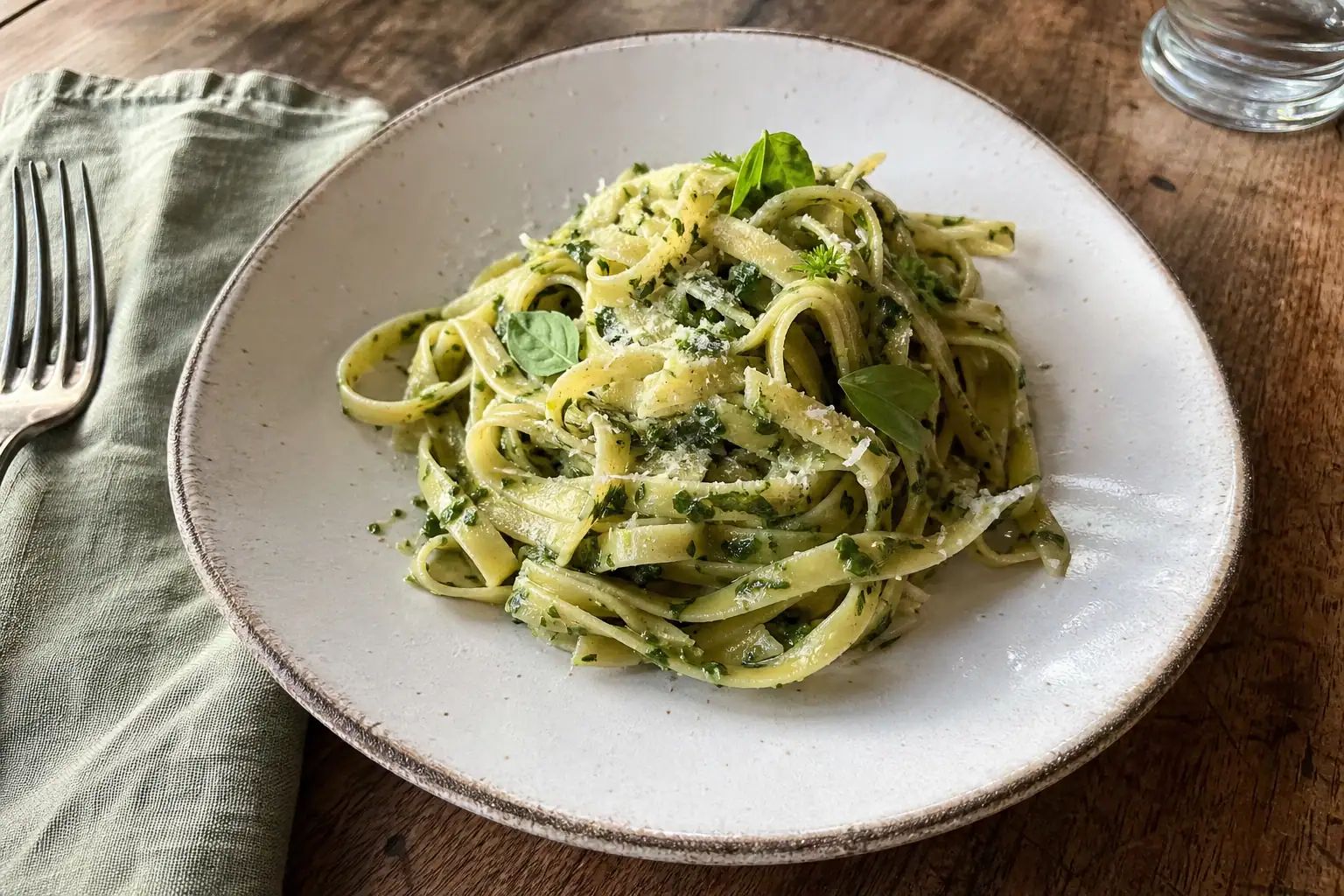 Homemade Tagliatelle with Fresh Herbs: homemade pasta — Dinner recipe | Afoodrink