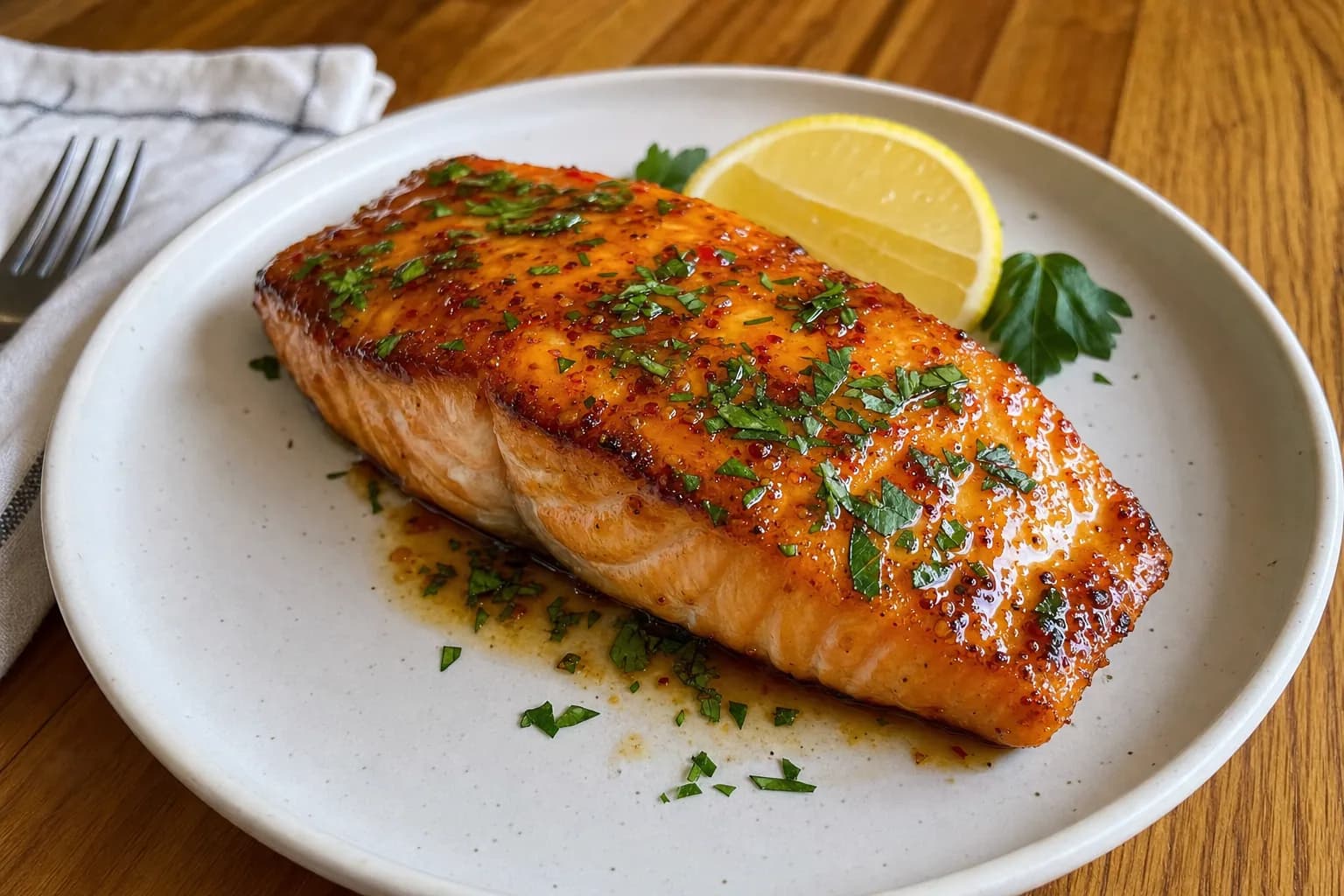 Hot Honey Salmon: easy hot honey glazed salmon — Main Course recipe | Afoodrink