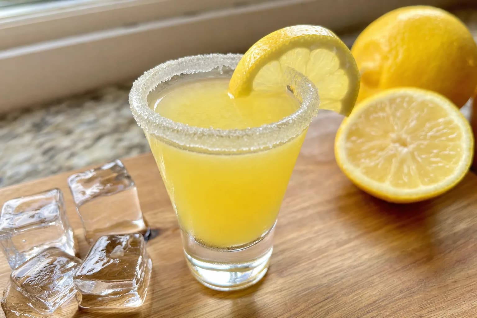 Lemon Drop Shot: lemon drop vodka shot — Drinks recipe | Afoodrink