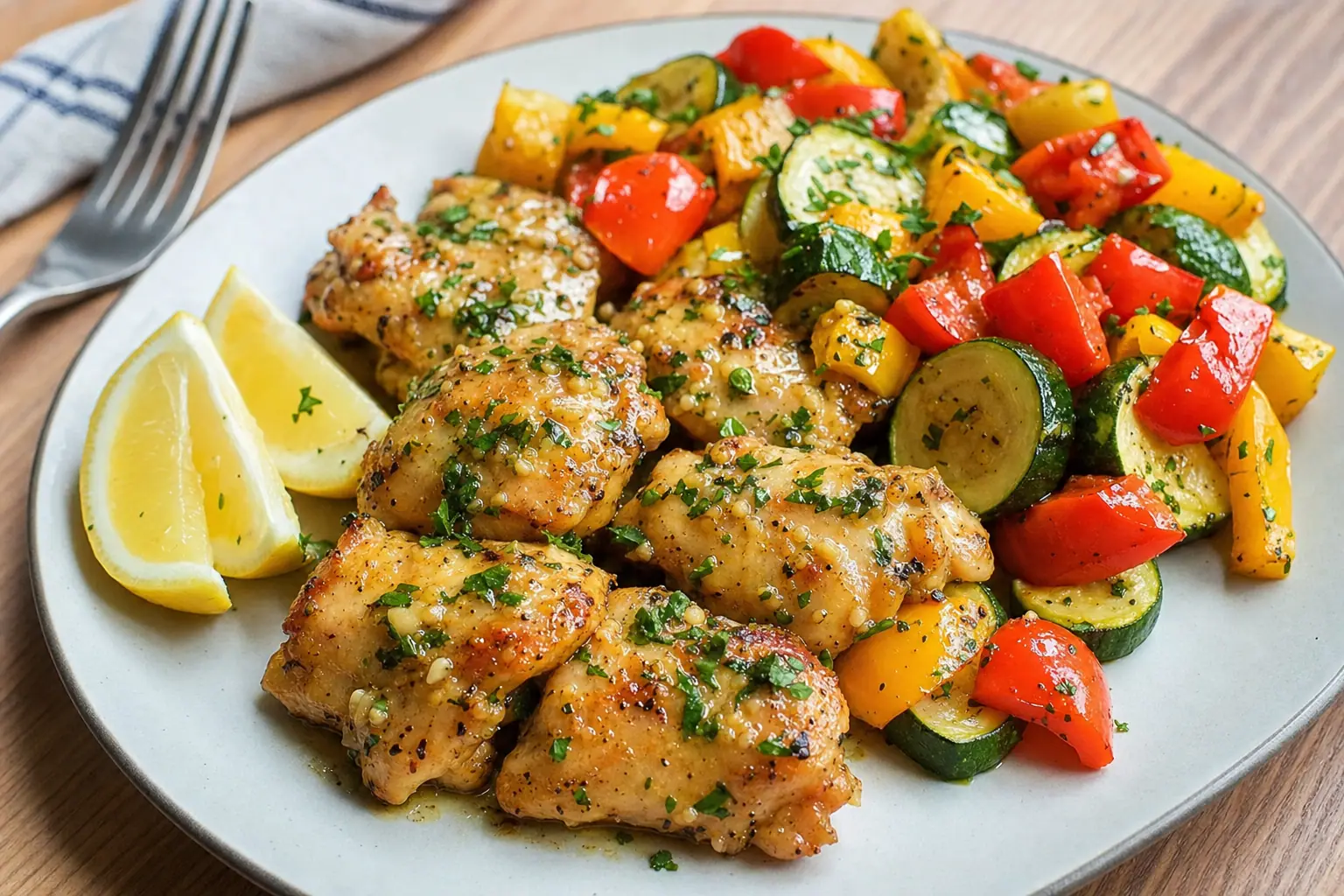 Lemon Garlic Chicken: Dinner — Main Course recipe | Afoodrink
