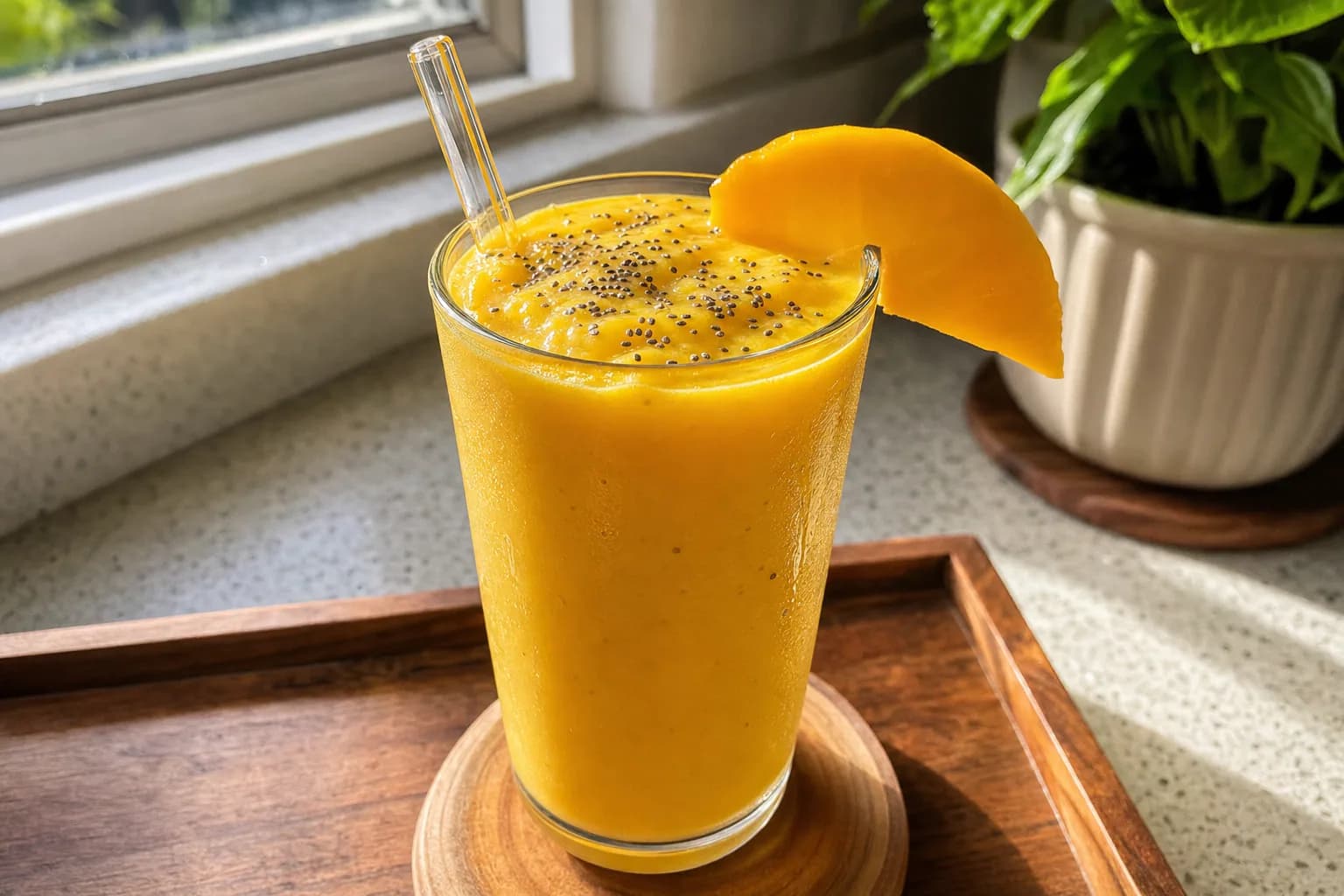 Mango Bango Smoothie: frozen mango banana smoothie — Drinks recipe | Afoodrink
