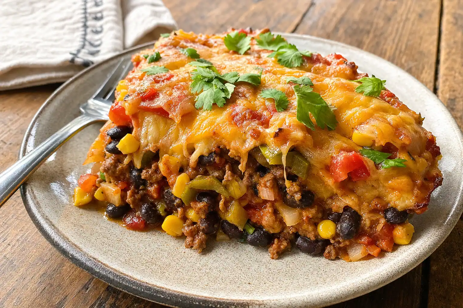 Mexican Casserole: easy Mexican casserole with ground beef — Dinner recipe | Afoodrink