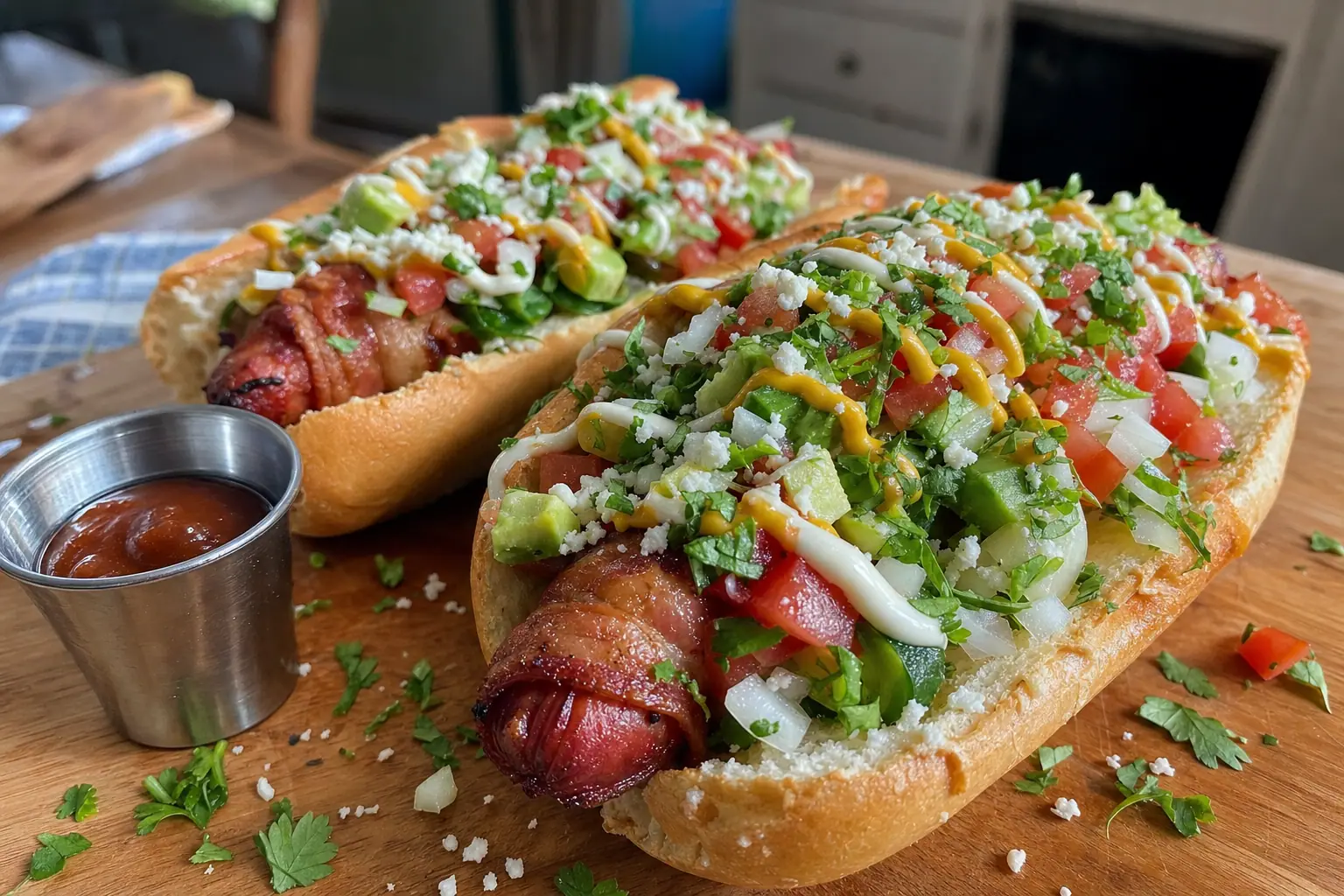 Mexican Hot Dogs: bacon wrapped mexican hot dogs — Sandwiches recipe | Afoodrink