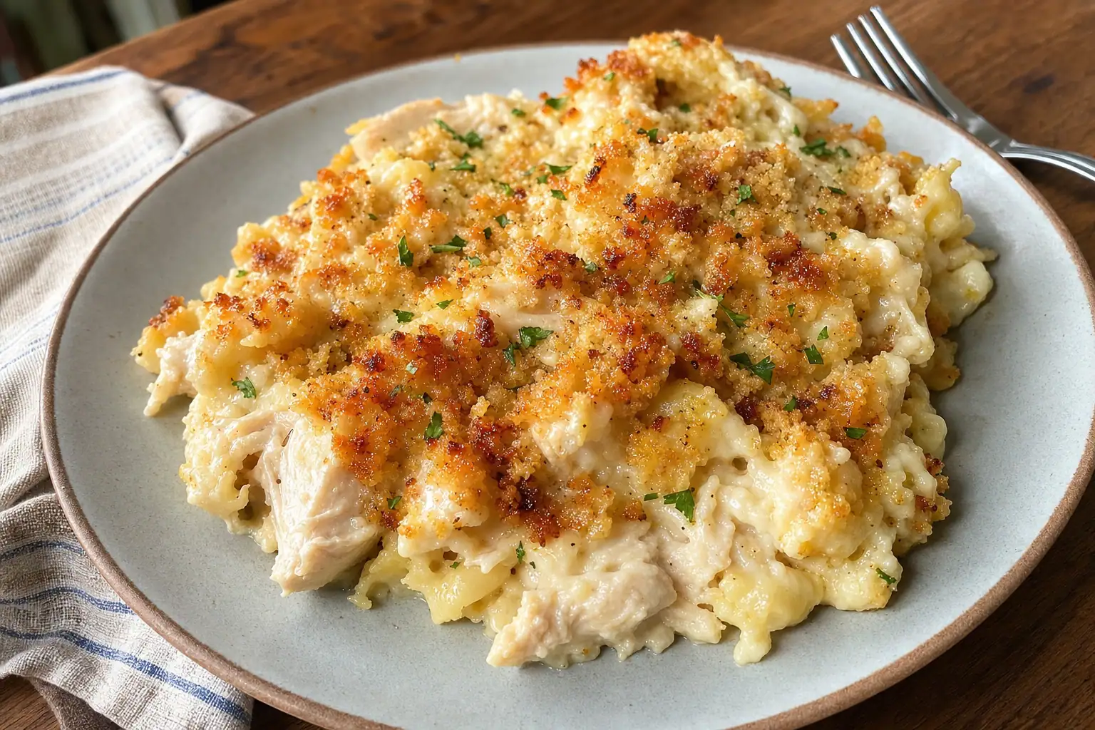 Million Dollar Chicken Casserole: creamy chicken casserole with Ritz topping — Dinner recipe | Afoodrink