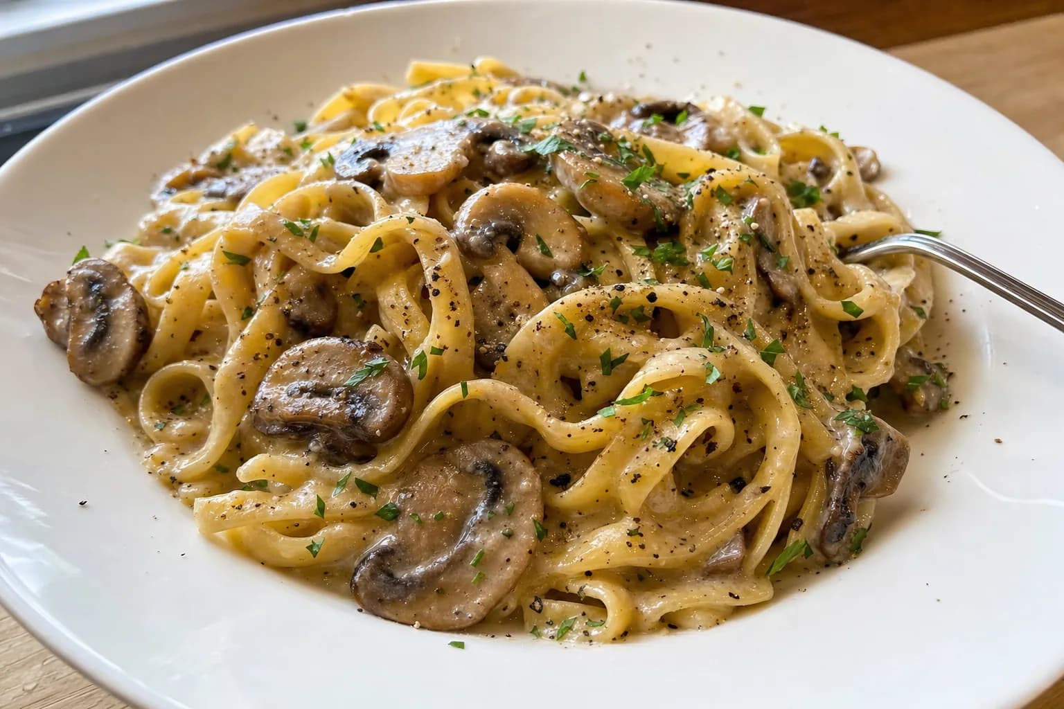Creamy Mushroom Pasta: dinner — Pasta Recipes recipe | Afoodrink