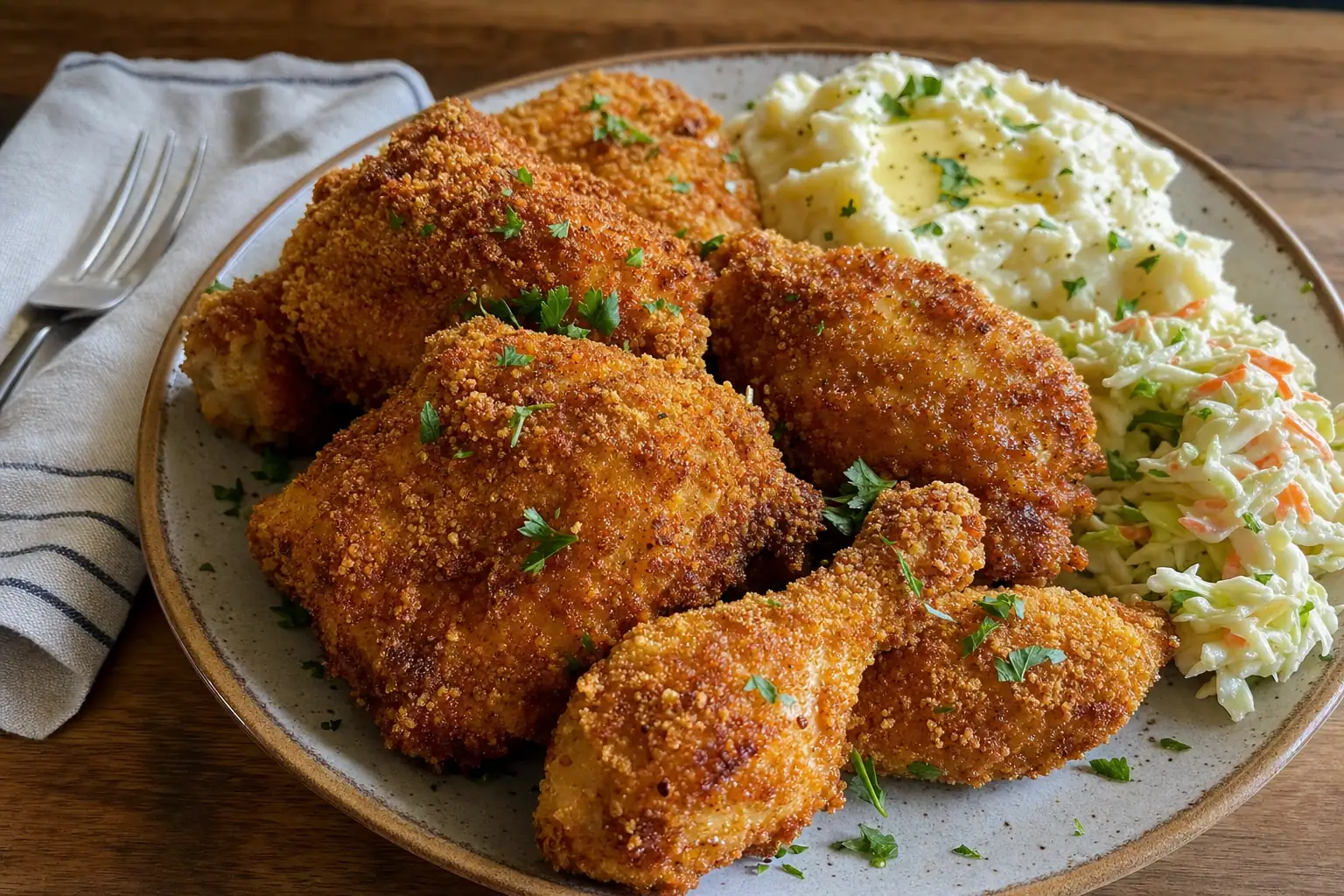 Oven Fried Chicken: crispy oven fried chicken — Dinner recipe | Afoodrink