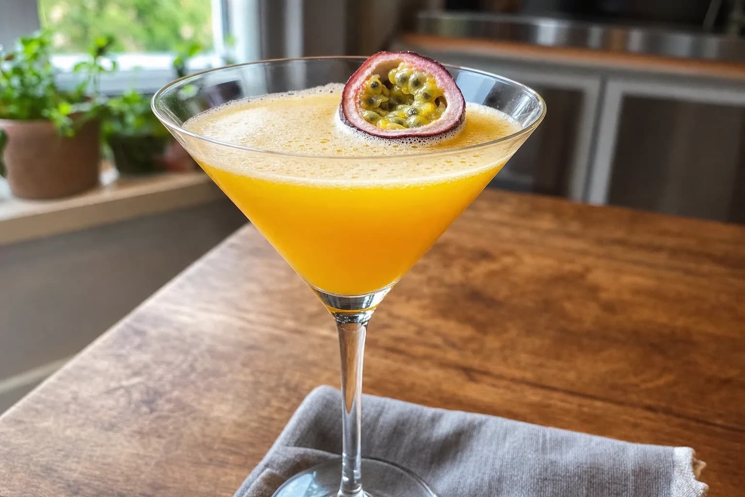 Passion Fruit Martini: vodka passion fruit cocktail — Drinks recipe | Afoodrink