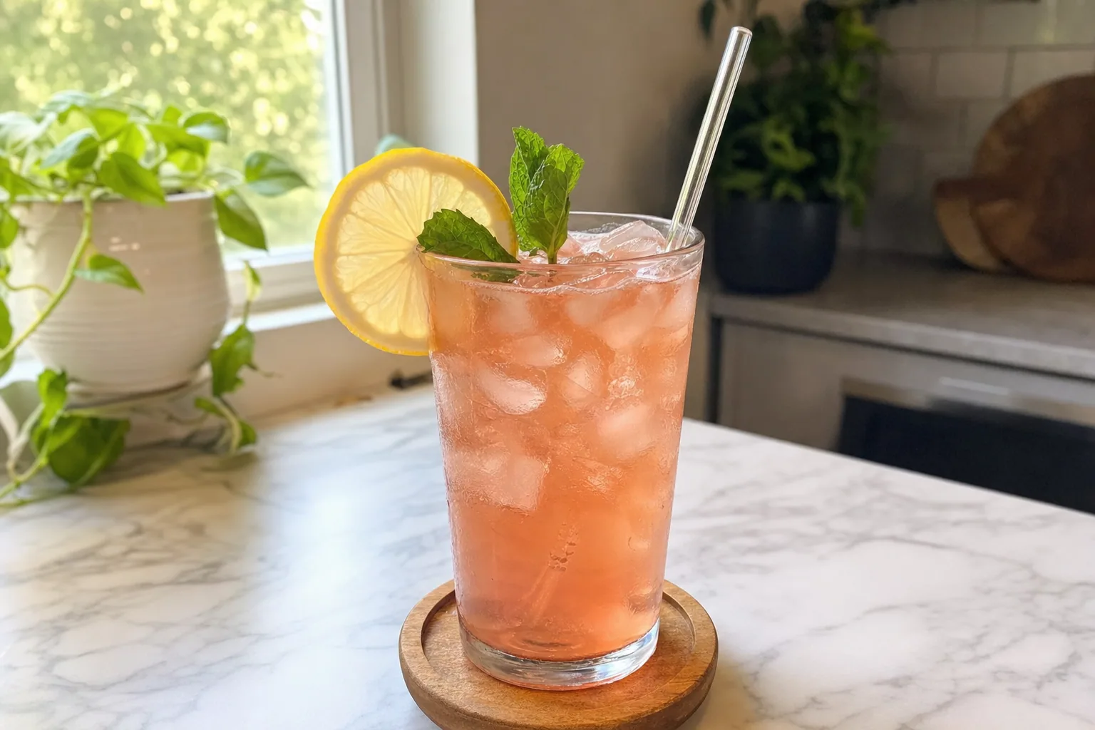 Pink Gin Iced Tea: pink gin tea cocktail — Drinks recipe | Afoodrink
