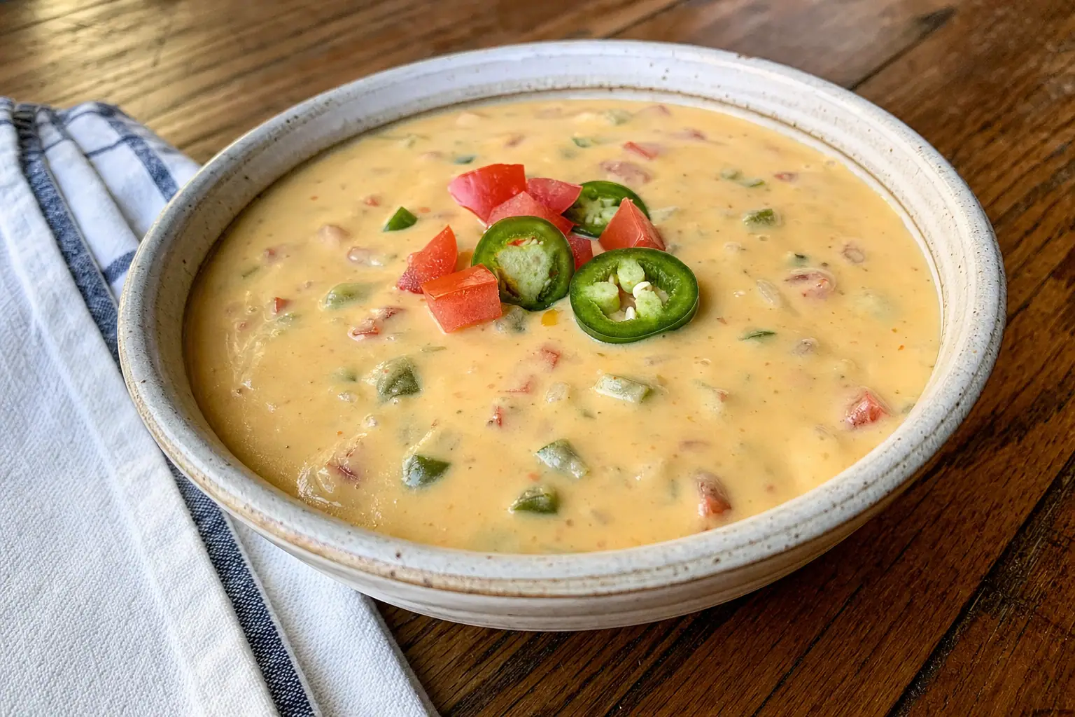 Creamy Tex-Mex Queso: Tex-Mex queso dip — Snacks recipe | Afoodrink