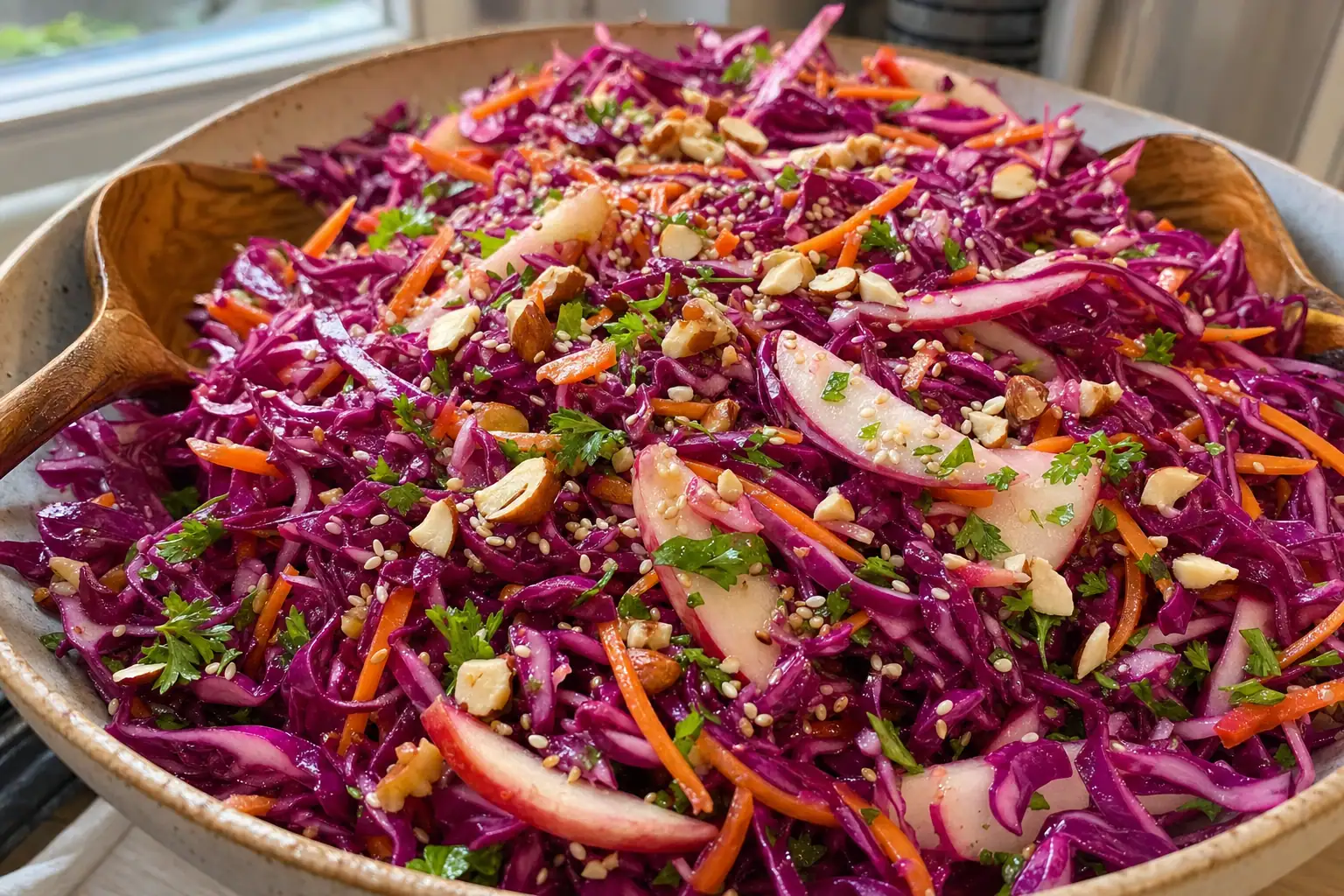Red Cabbage Salad: easy red cabbage salad with apple — Salads recipe | Afoodrink