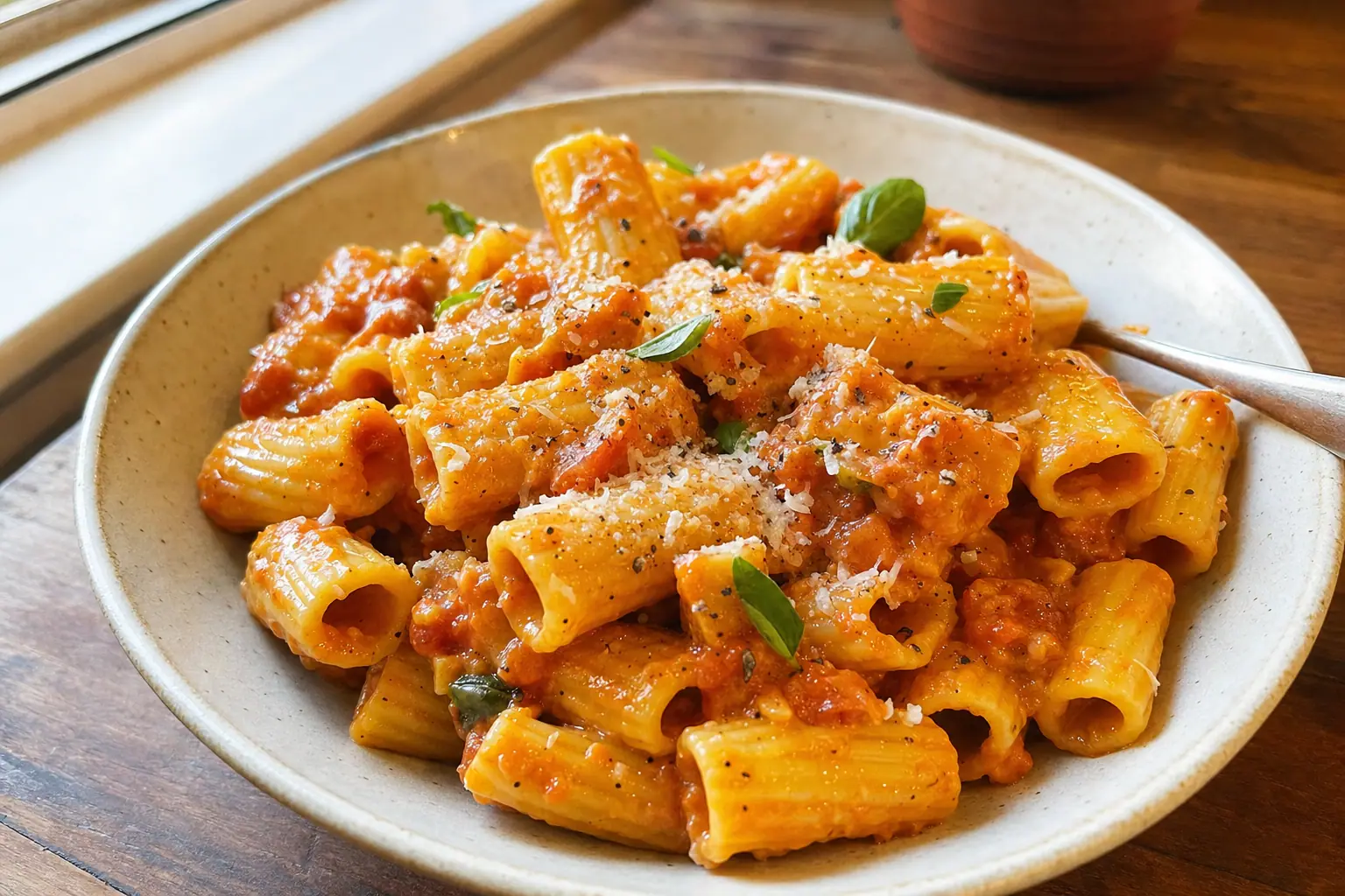 Rigatoni with Sausage Tomato Sauce: Italian sausage rigatoni pasta — Dinner recipe | Afoodrink