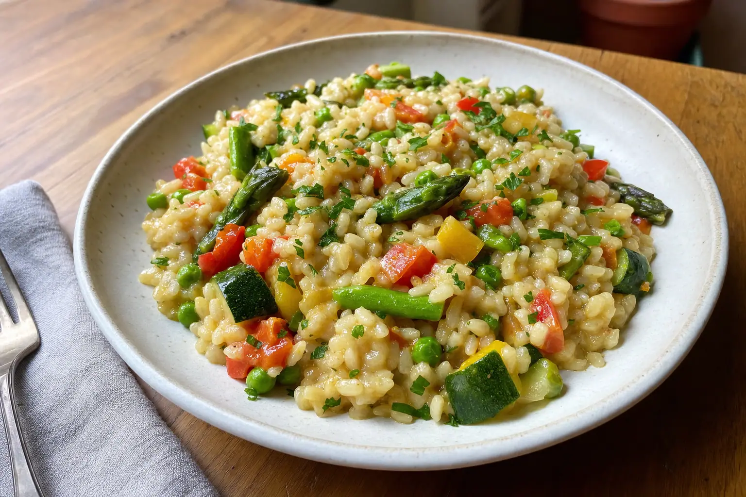 Risotto Primavera: spring vegetable risotto — Dinner recipe | Afoodrink