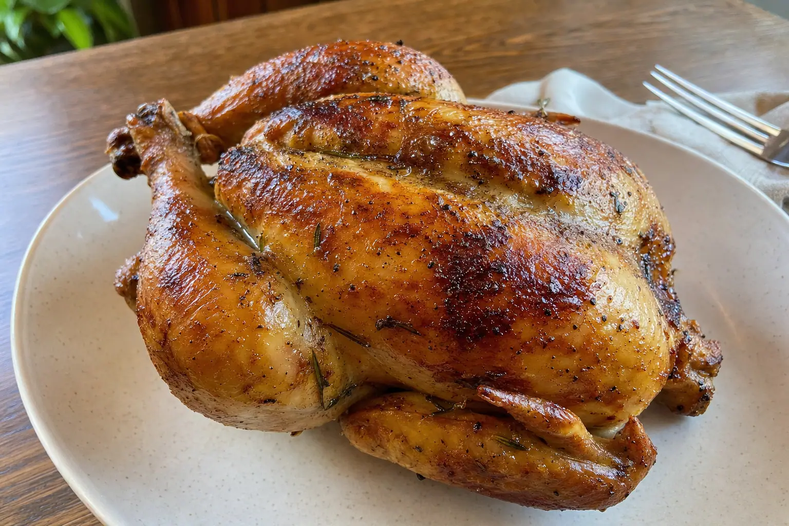 Simple Roasted Chicken: whole roasted chicken with lemon and garlic — Dinner recipe | Afoodrink