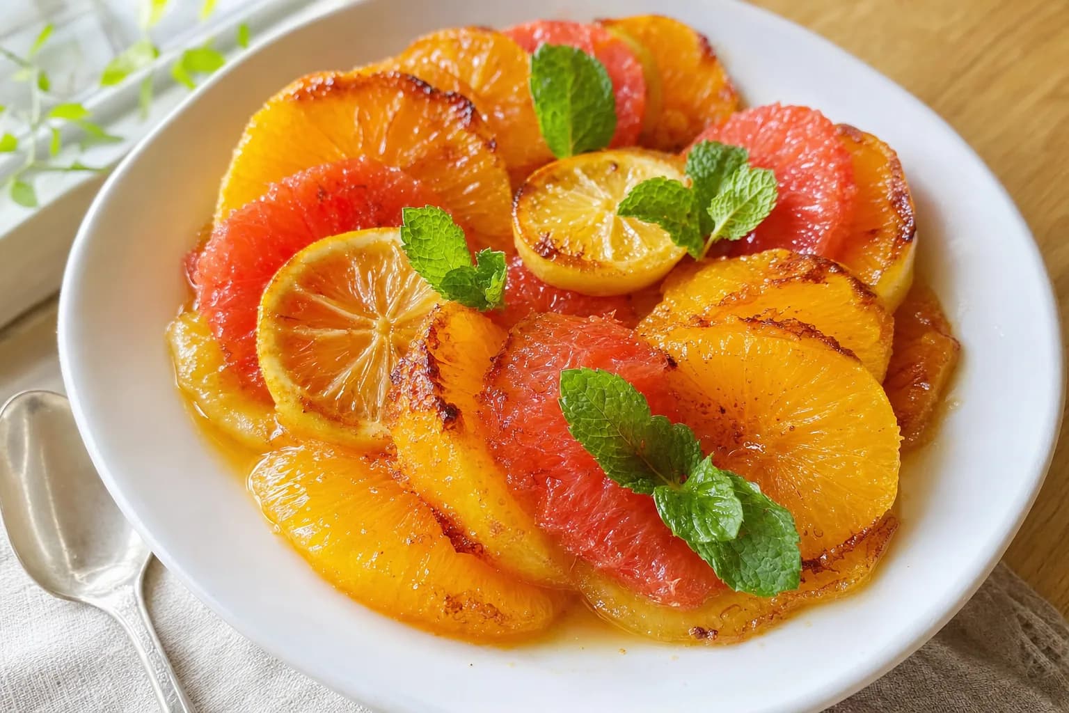 Roasted Citrus: maple roasted citrus slices — Desserts recipe | Afoodrink
