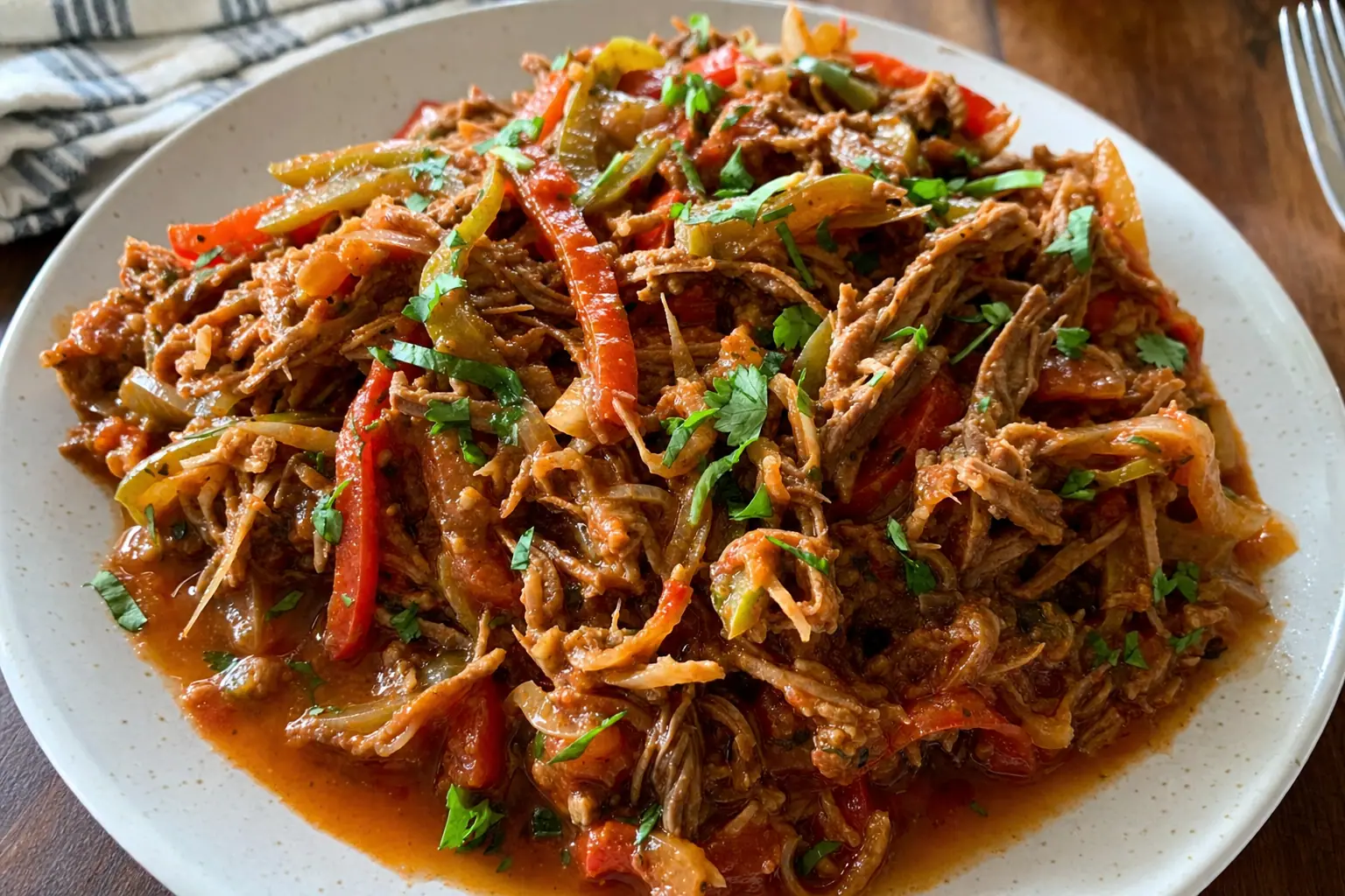 Ropa Vieja: ropa vieja with flank steak — Dinner recipe | Afoodrink
