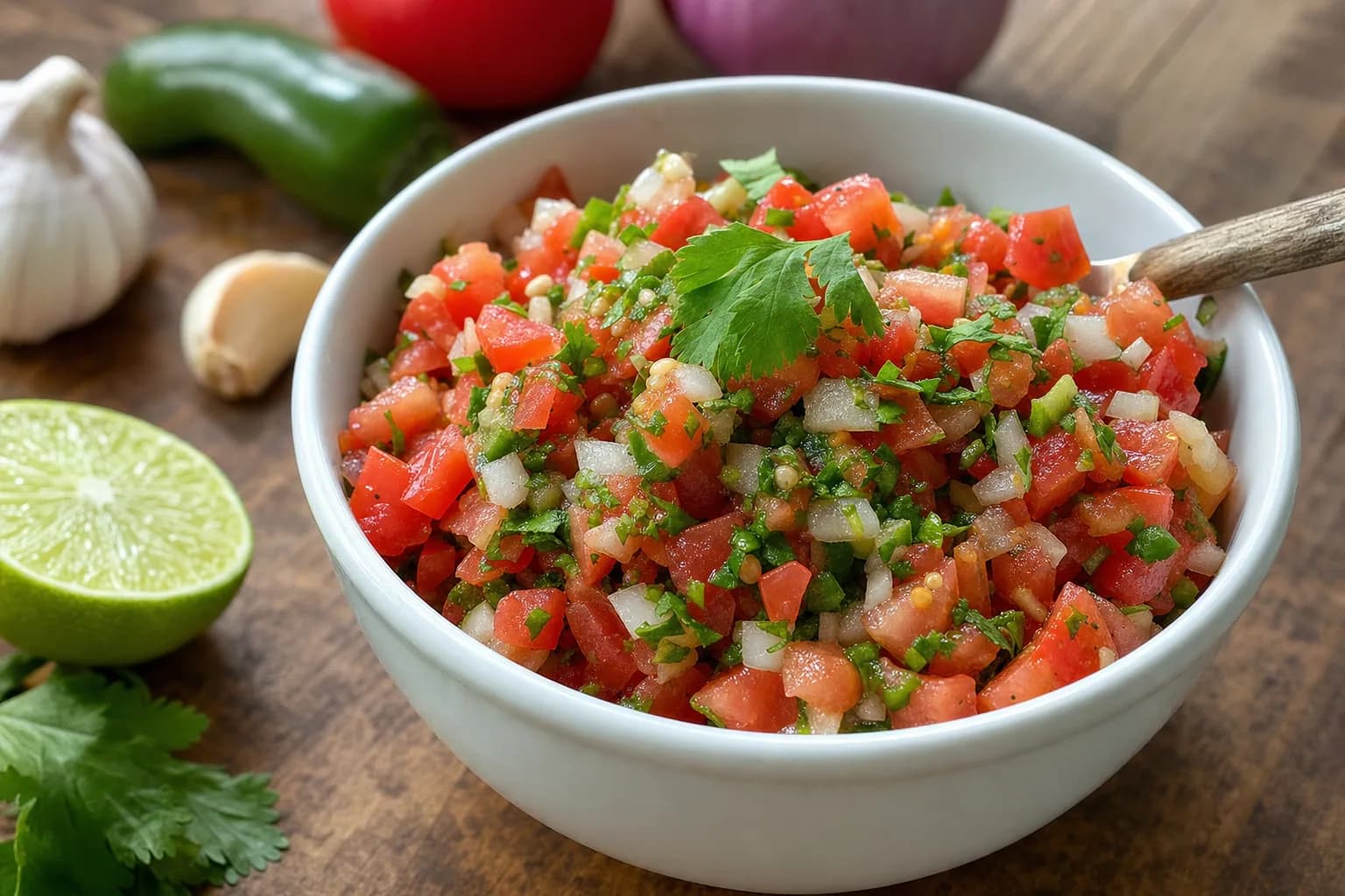 Salsa Fresca: Mexican salsa fresca with lime — Salads & sides recipe | Afoodrink